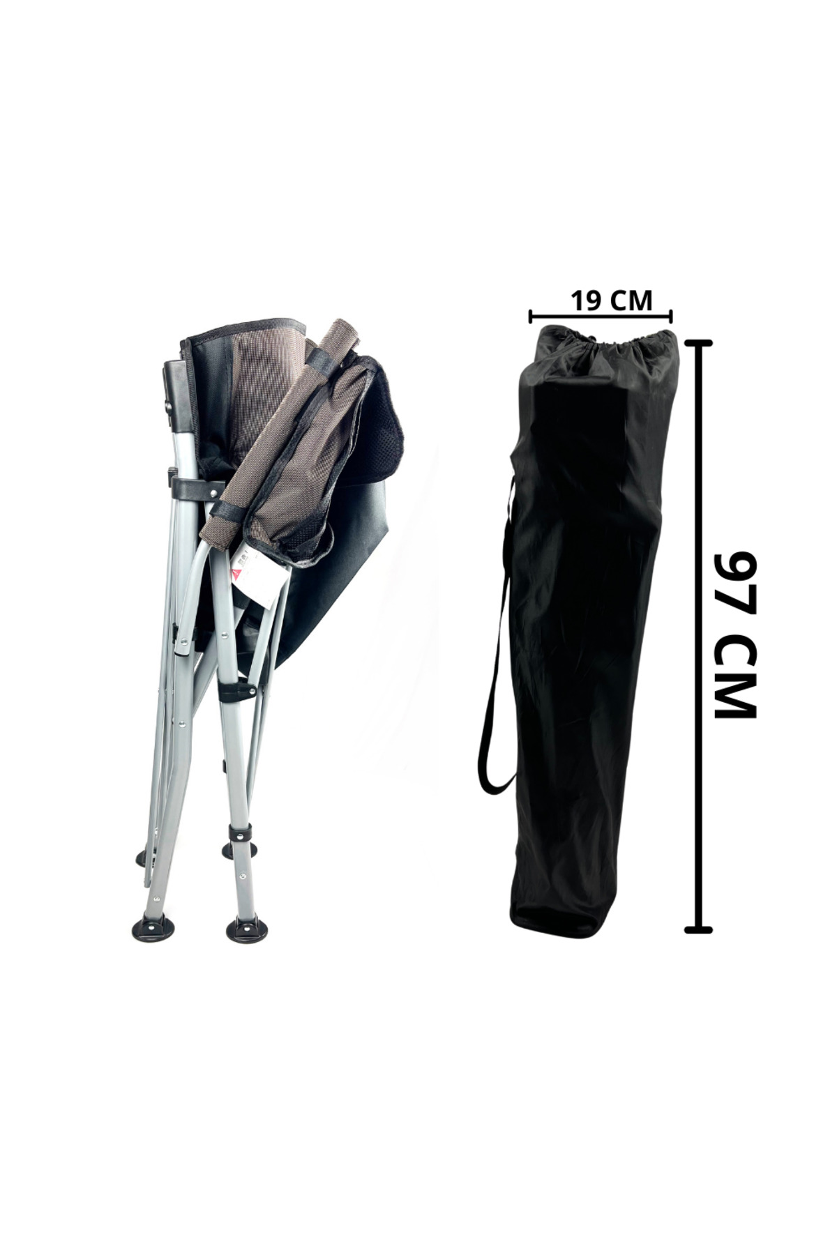 كرسي تخييم قابل للطي عالي التحمل مع مسند ظهر وجيب جانبي وحامل أكواب – عملي للرحلات والطلعات |