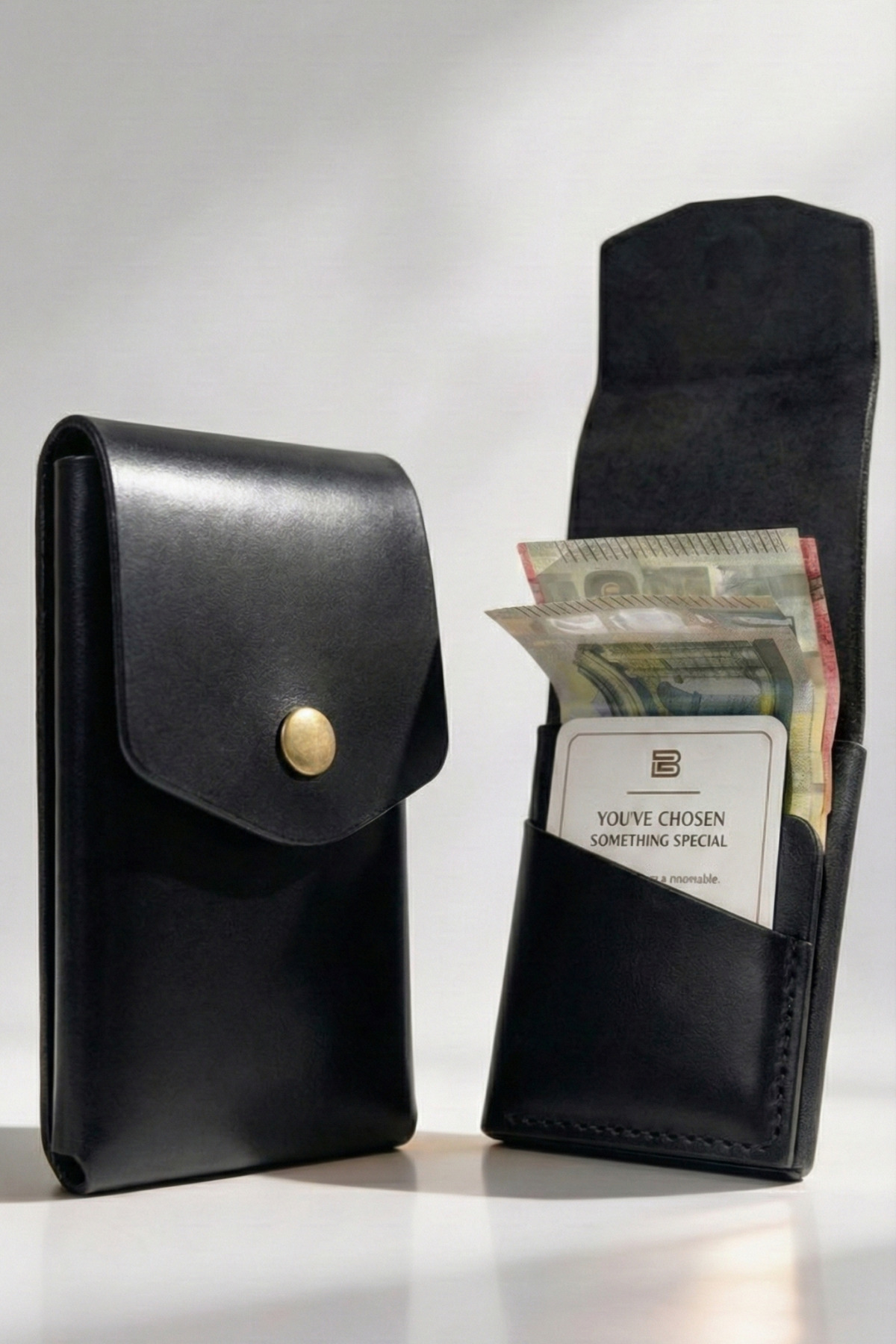 luvo  %100 Gerçek Deri Cüzdan | 3 Bölmeli 9 Kart Kapasiteli Minimal Cüzdan Hakiki Deri Kompakt Tasarım