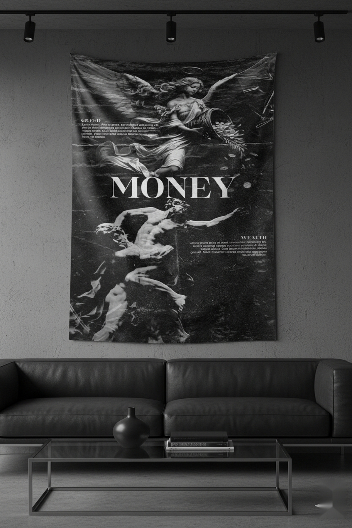 Money and Ambition Fabric Wallcovering Home Decoration Tapestry
