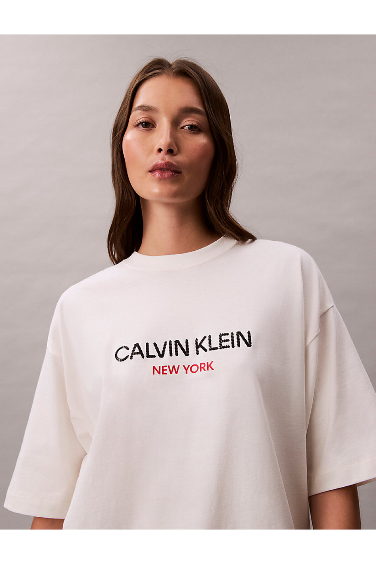Calvin Klein Women's Relaxed Sequin T-Shirt