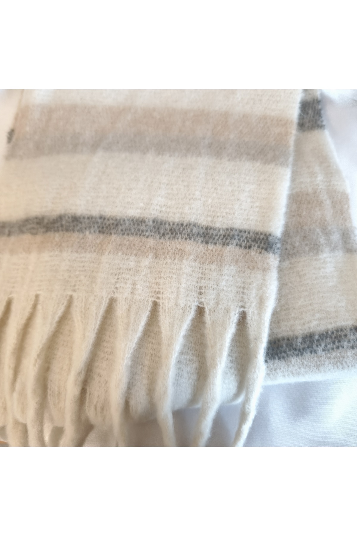 VELORA PRIVE -UNISEX %100 PAMUK EKOSELİ ŞIK KALİTELİ DOKUMA ŞAL - ATKI 30X200 CM görsel 6