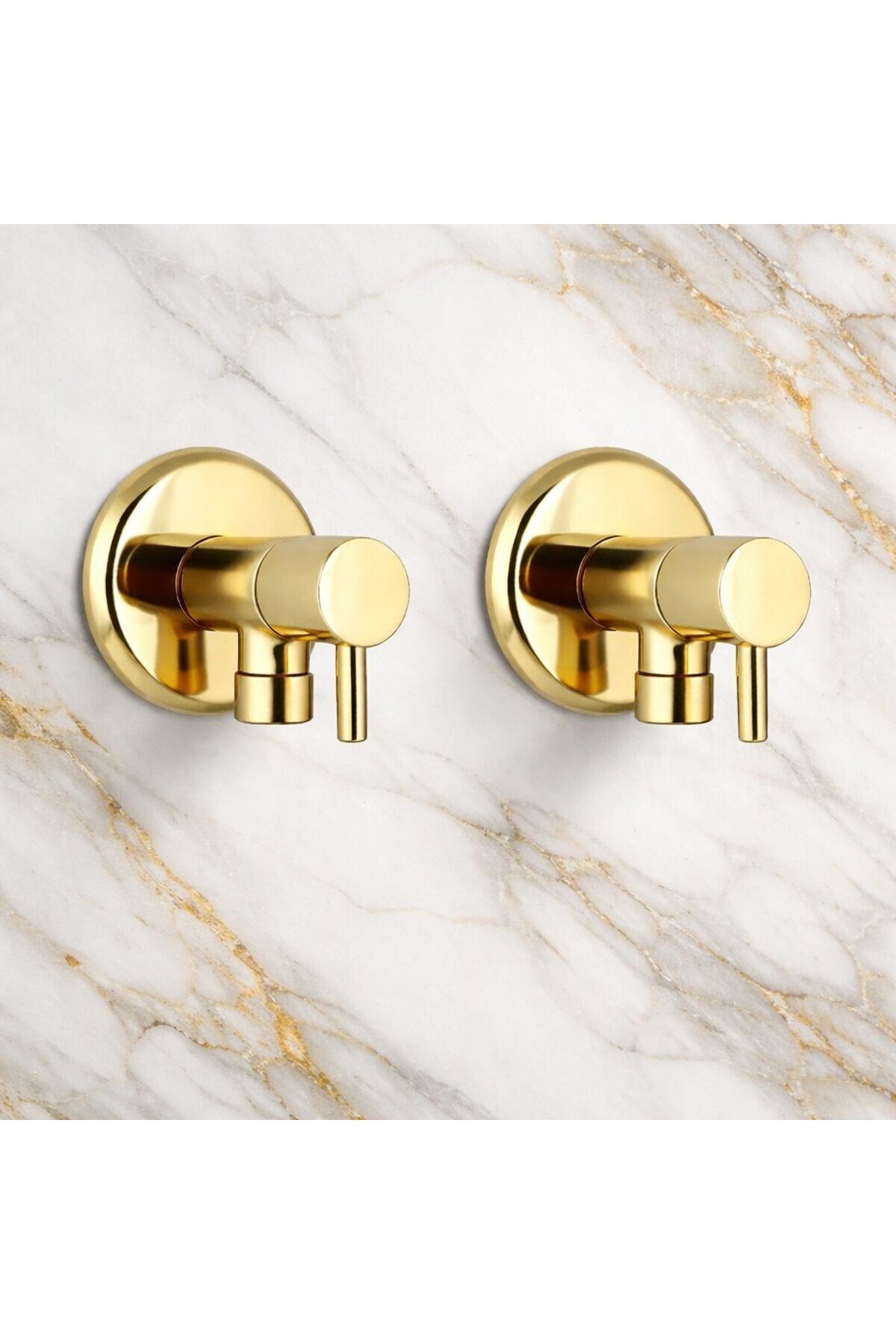 Viosa Çubuk Başlıklı Gold Taharet Musluğu 2'Li Set
