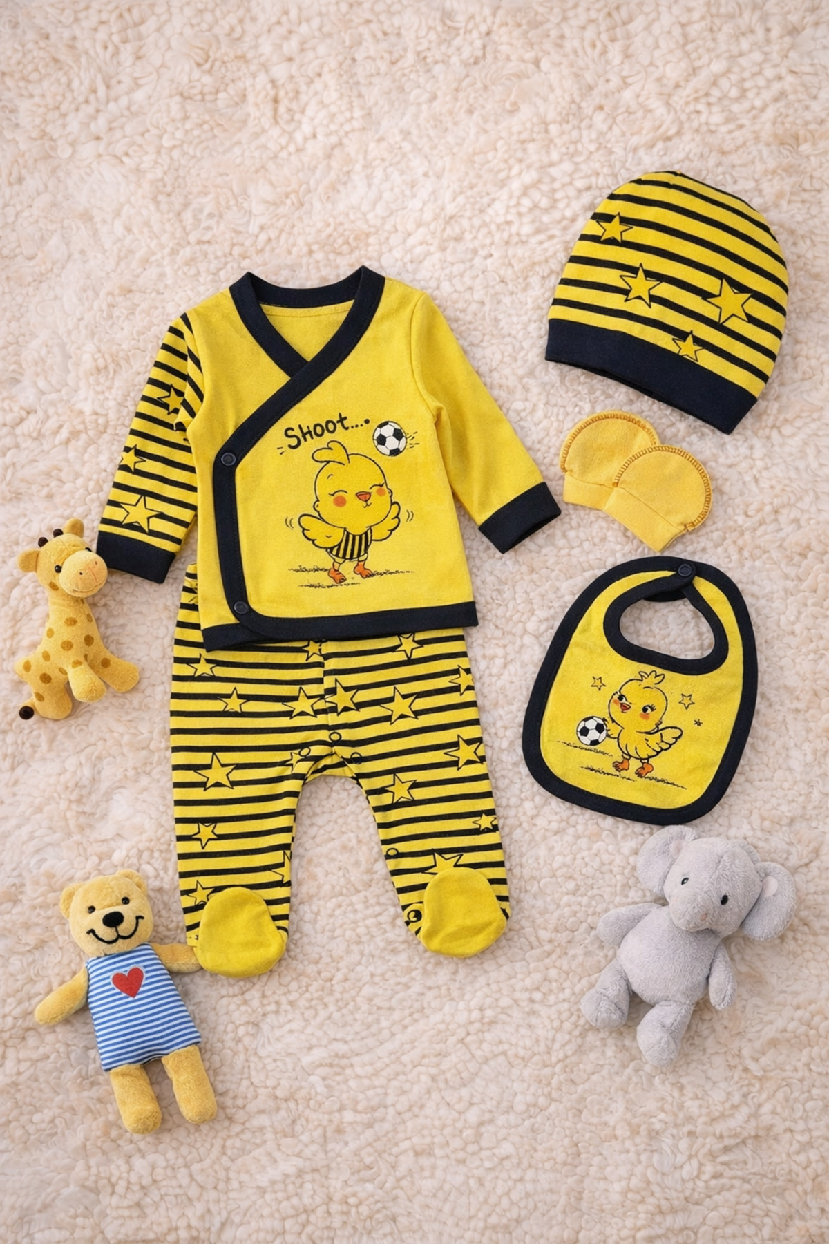 Fan Newborn Baby Set Fenerbahçe 5-Piece Set Hospital Exit