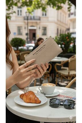 Choscale Telefon Bölmeli Tek Fermuarlı Yumuşak Dokulu Kartlıklı Cüzdan