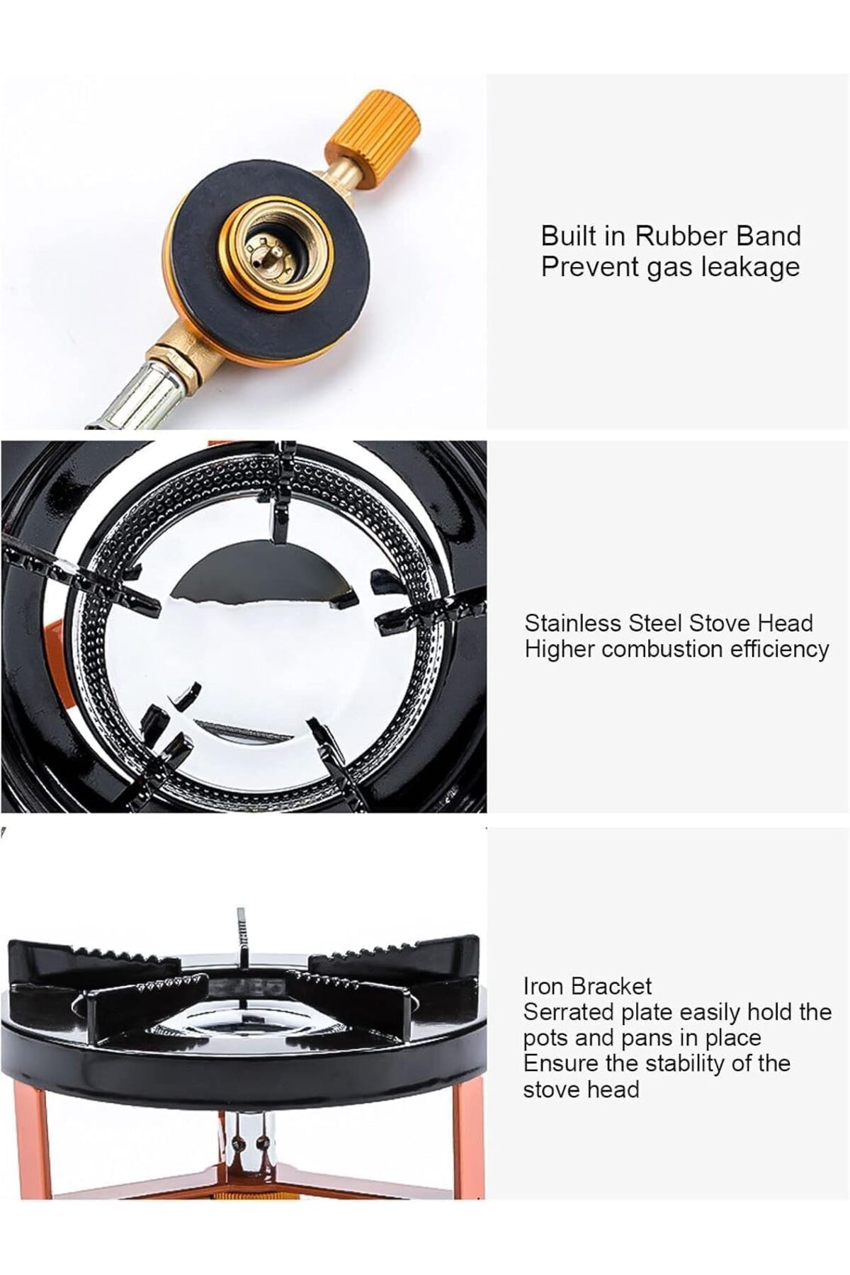 موقد غاز تخييم قوي بلهب اندماج – تسخين سريع وتصميم آمن للرحلات