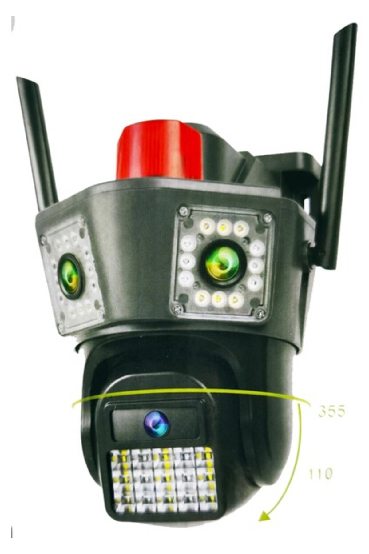 APRONX Apx-Wpg490 9Mp 3.6Mm Üç Kamera 42 Led Wifi Ptz Güvenlik Kamerası