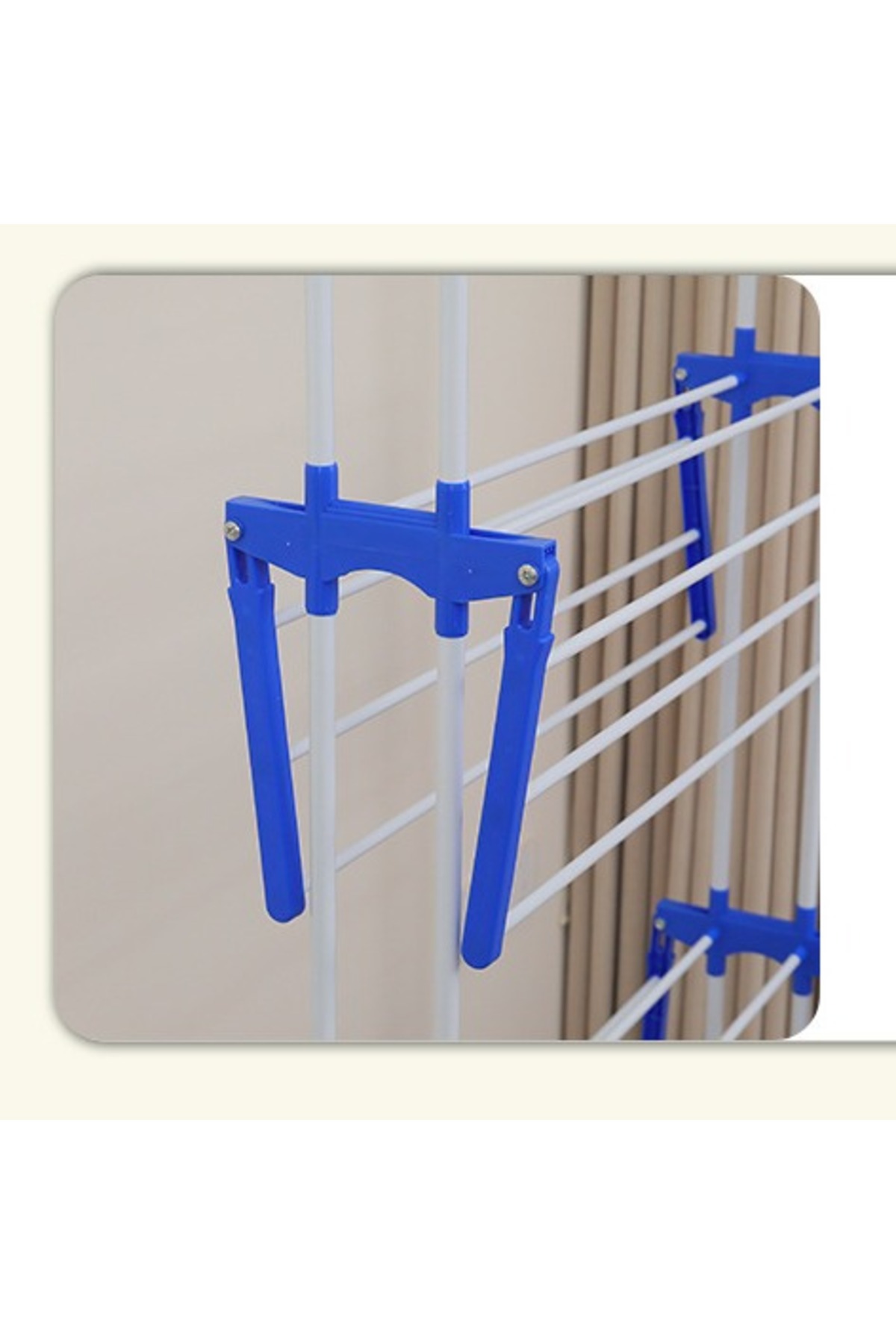 رف تجفيف ملابس معدني قابل للطي 00081