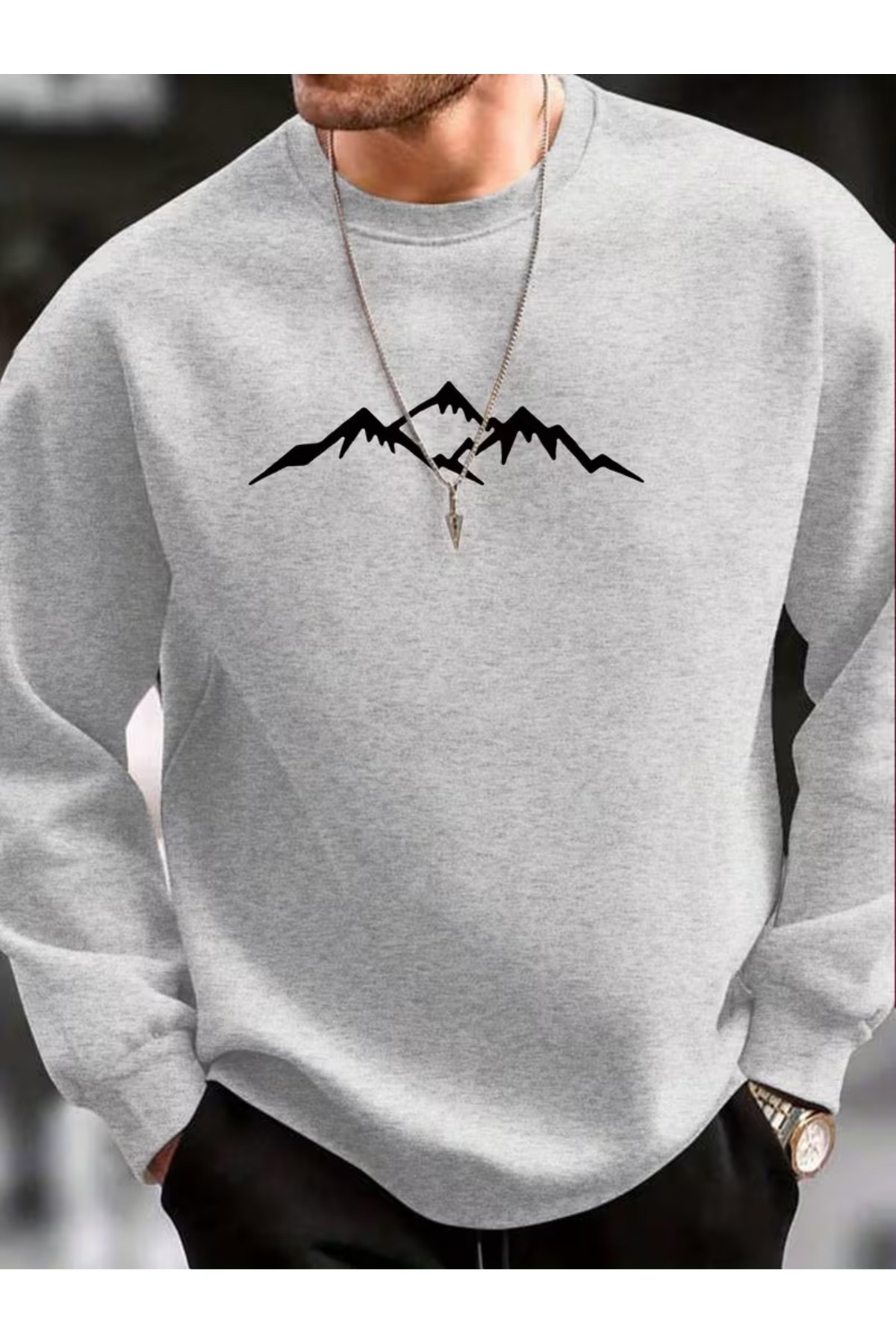 erkek baskılı lz sweatshırt 3iplik kaliteli kumaş oversize kesim