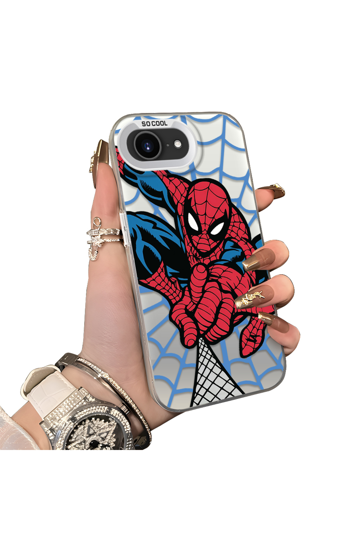hard Acrylic Back Silicone Edge Lens Protection Case Compatible with iPhone 16e/17e