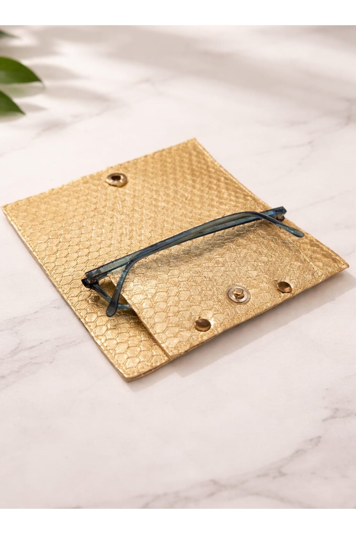 ZYLA Porting Hakiki Deri Gözlük Kılıfı-Kabı İçi Dışı Deri 16x8cm