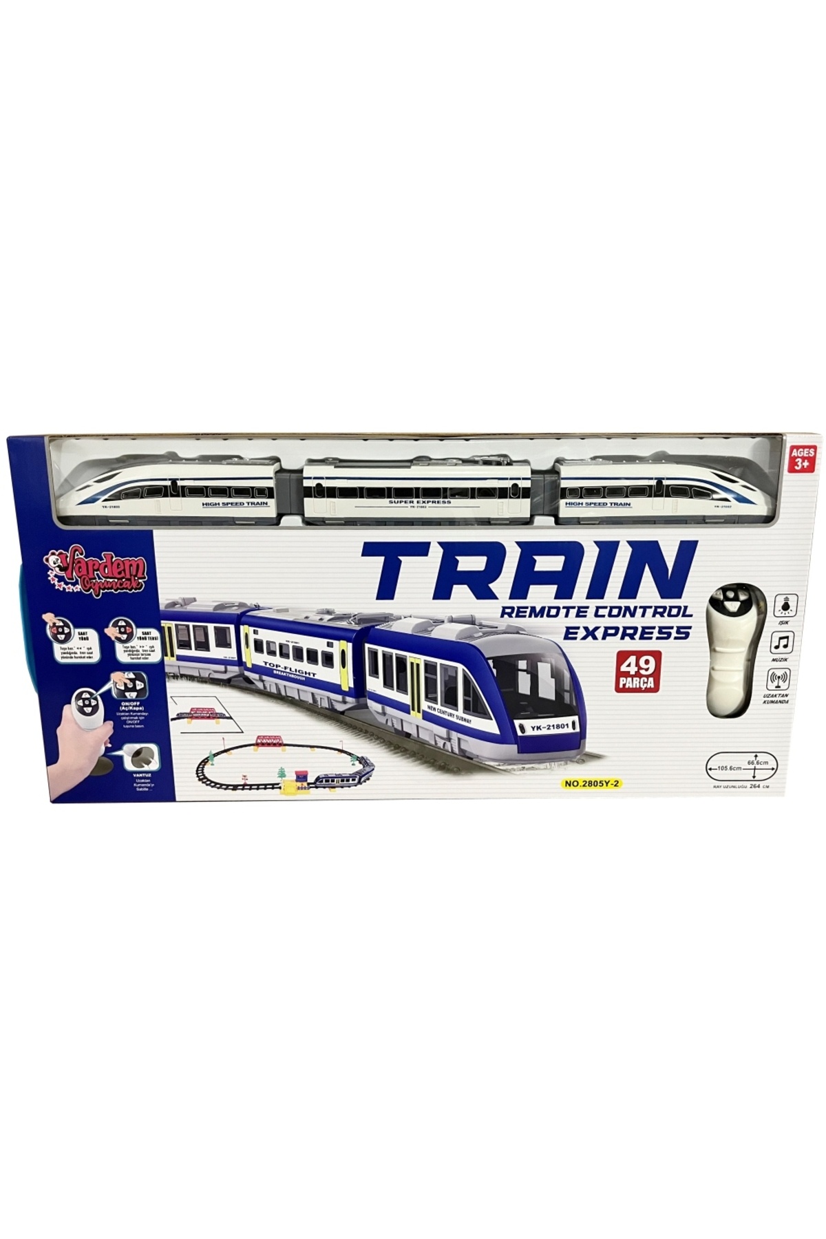 【Trémiさま専用】 Vardem Uzaktan Kumandalı 49 Parça Işıklı 265 Cm Express Tren Set