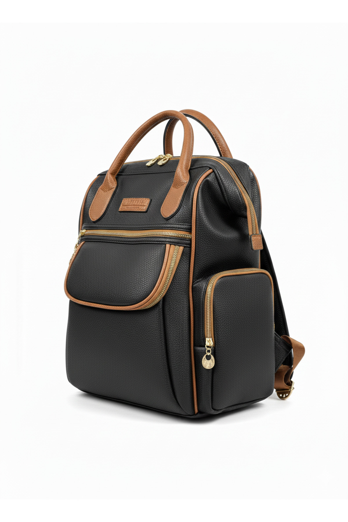 Disanuva Anne Bebek Bakım Sırt-Omuz Çantası Suni Deri Su Geçirmez Termal Biberon Bölmeli Puset Askı Hediyeli fotoğrafı 4 (önizleme)