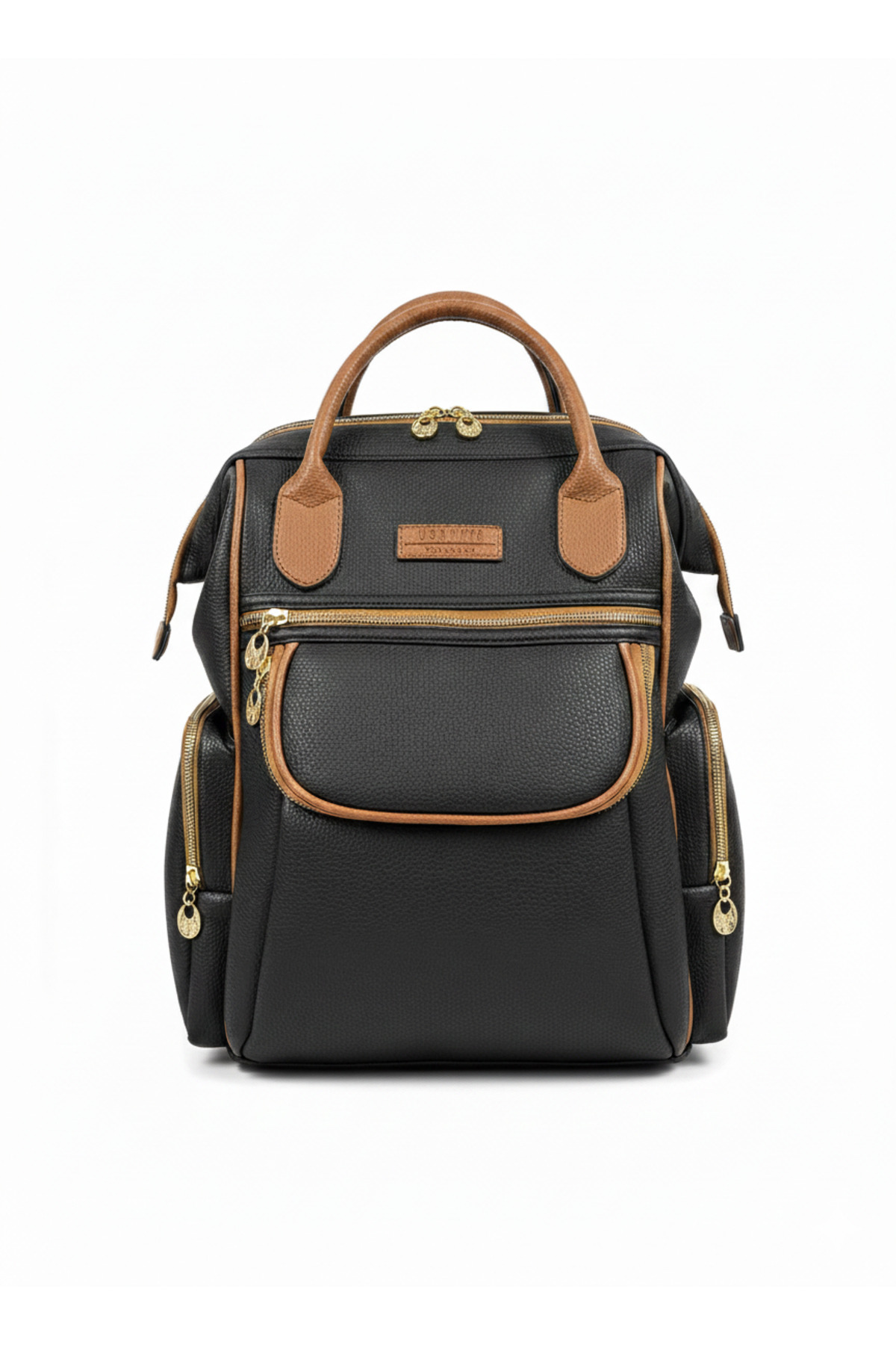 Disanuva Anne Bebek Bakım Sırt-Omuz Çantası Suni Deri Su Geçirmez Termal Biberon Bölmeli Puset Askı Hediyeli fotoğrafı 5 (önizleme)