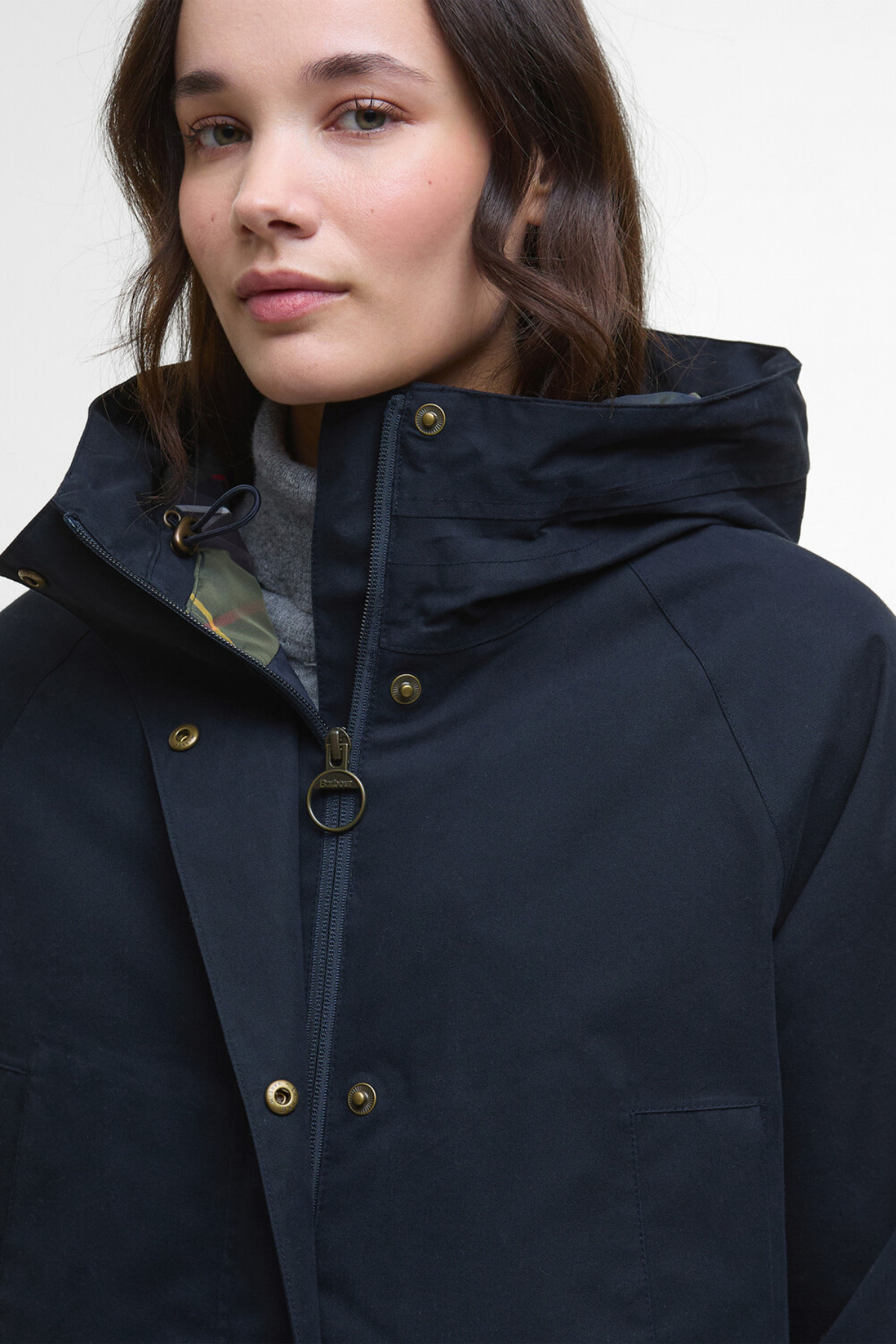Barbour Winter Beadnell Waterproof Ceket NY92 Deep Navy/Classic görsel 7