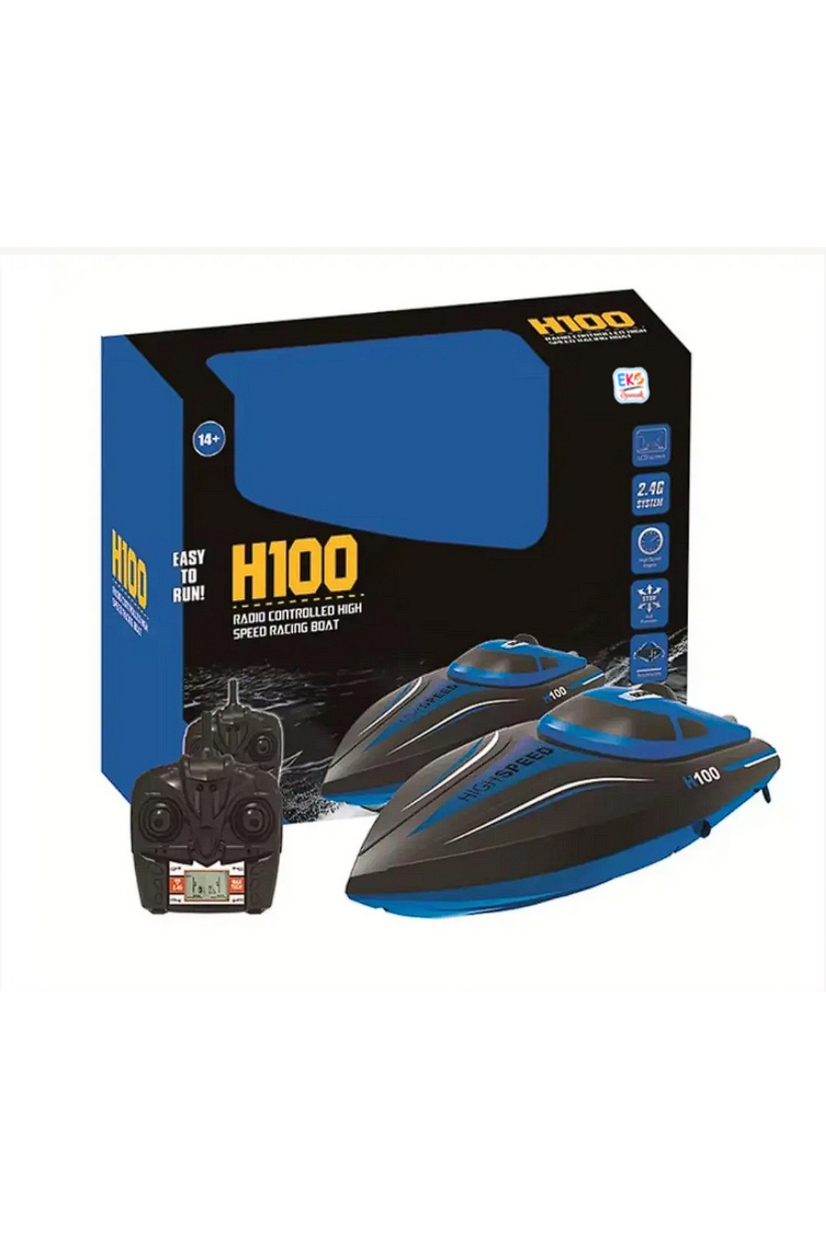Eko Oyuncak H100 Yüksek Hızlı Telsiz Kontrollü (RC) Yarış Teknesi
