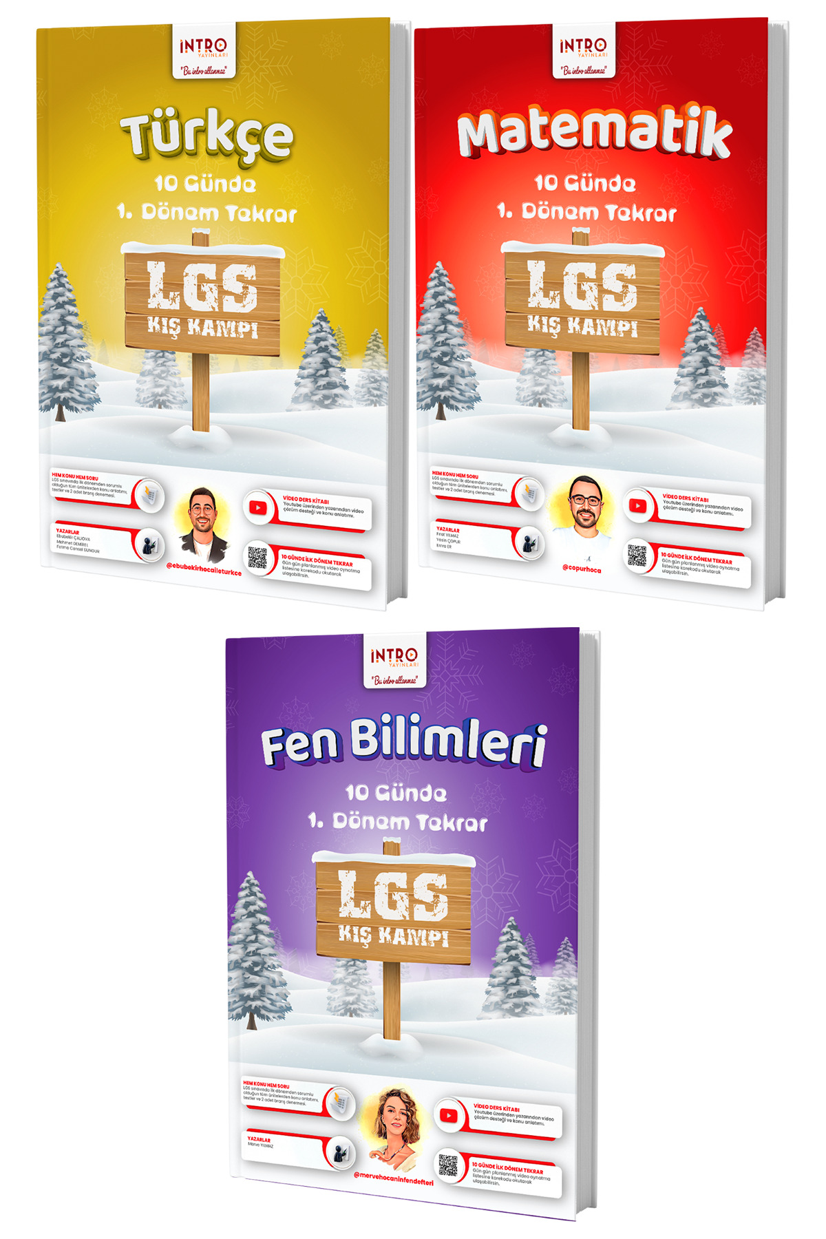 İntro Yayınları 8. Sınıf LGS Türkçe Matematik Fen Bilimleri 10