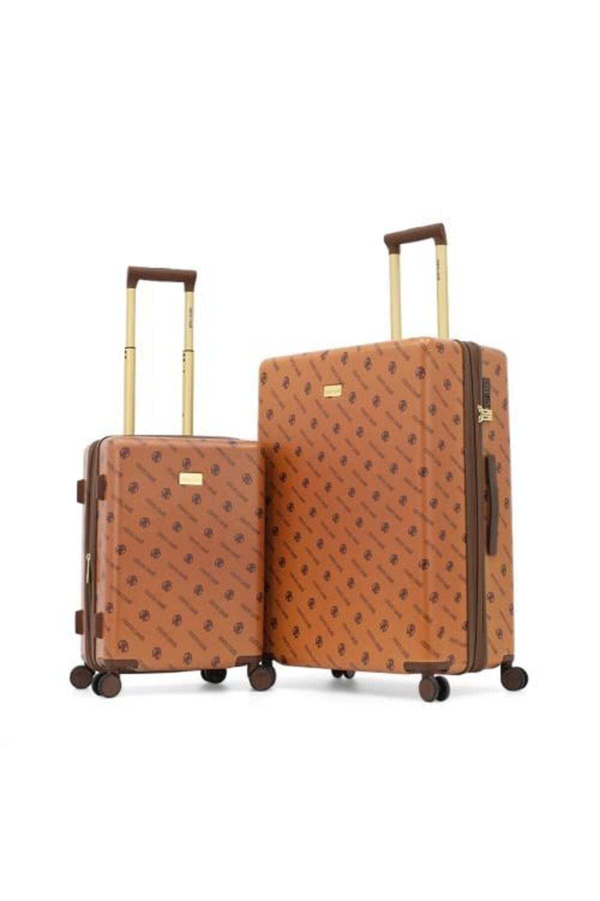 طقم حقائب سفر صلبة من قطعتين بعجلات دوارة