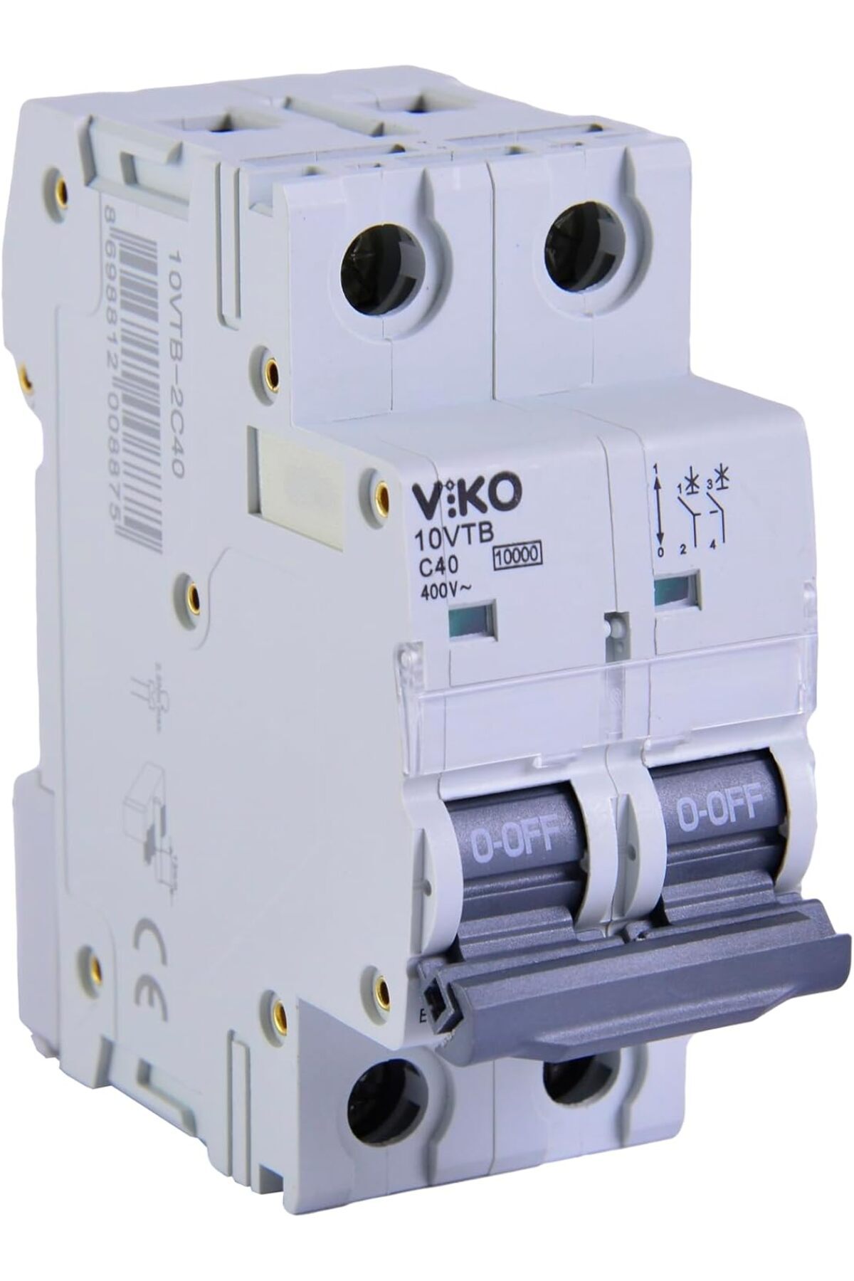 BRF NwoTeknoloji 10VTB-2C40 Otomatik Sigorta 10kA C Tipi 2 Kutup 40A 1205362