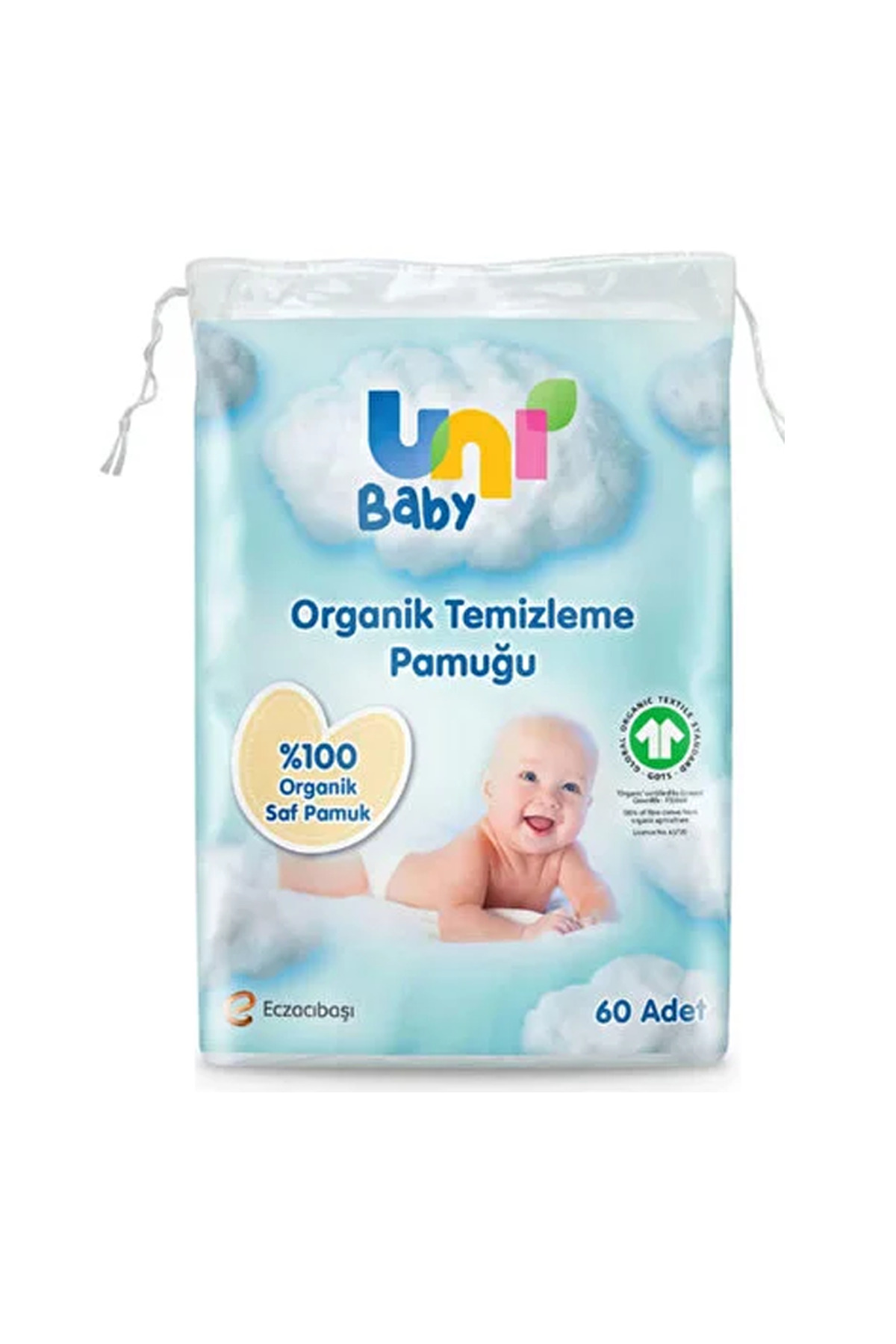 Uni Baby Premium Bakım Seti Kolay Tarama Şampuan + Bebek Kolonyası + Organik Pamuk + Islak Mendil + Hediye fotoğrafı 4 (önizleme)