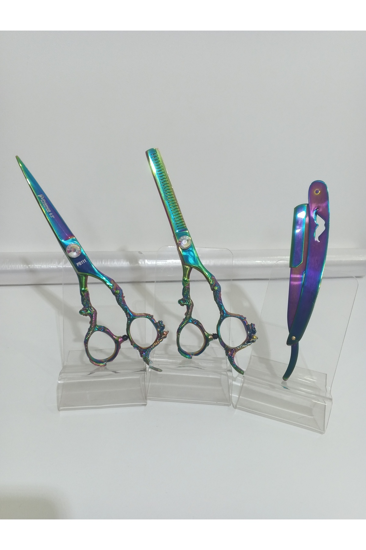 SMP Primco Dragon Makas Seti Efile Makası Ara Makas Berber Çelik Ustura