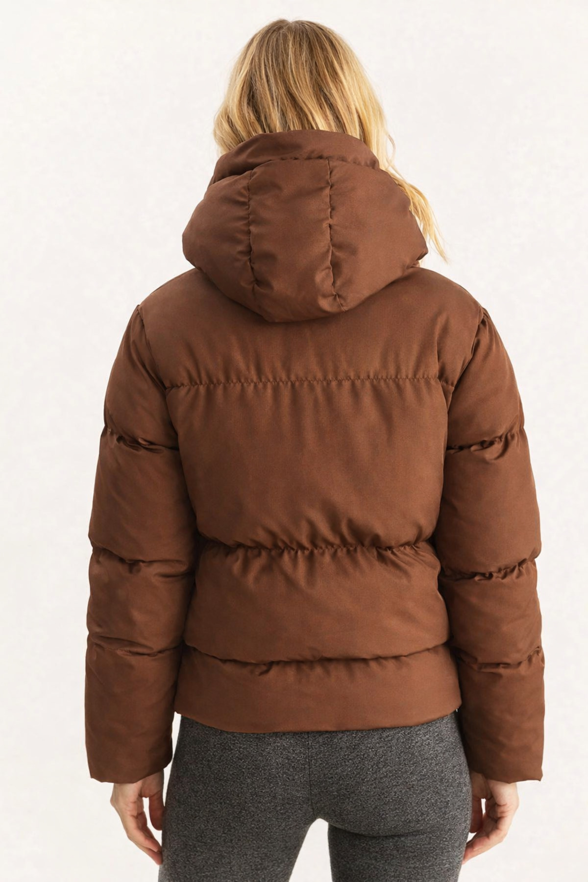Bold Icon Kadın Oversize Kapüşonlu Şişme Mont 00108 görsel 3