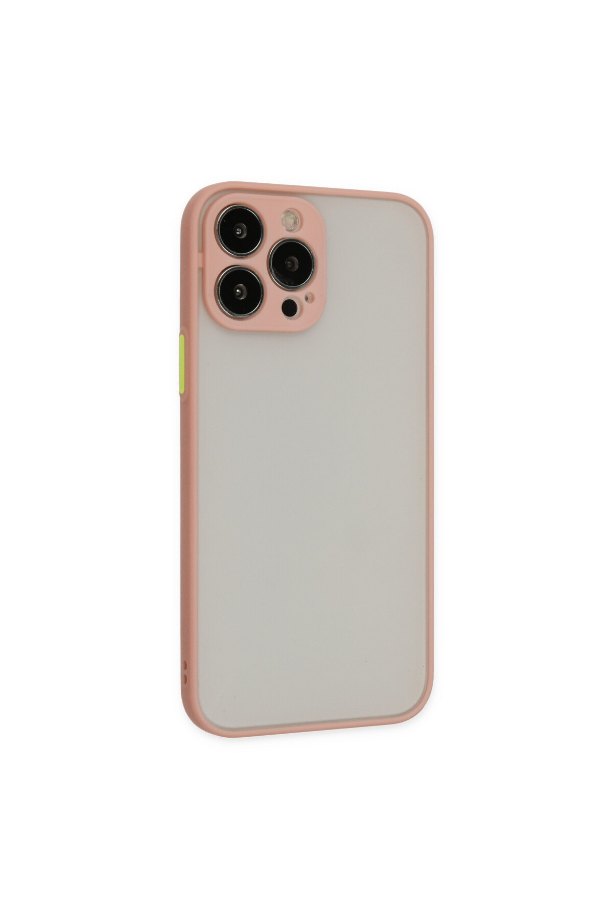 iPhone 15 Pro Max İçin Uyumlu Buzlu Tasarım Renkli Tuş Mat Tasarım Sararmaz Kılıf