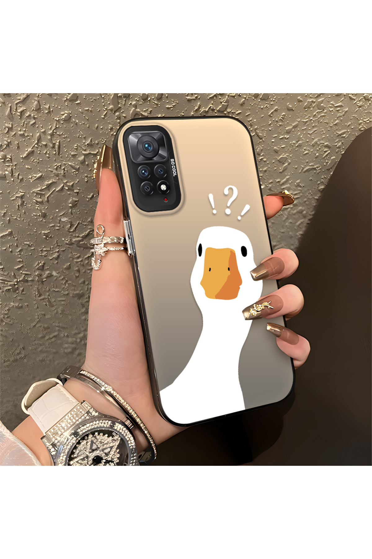 Xiaomi Redmi Note 11 Pro 5G Compatible Silicone Edge Hard Rear Anti Fall Case Sweet Duck