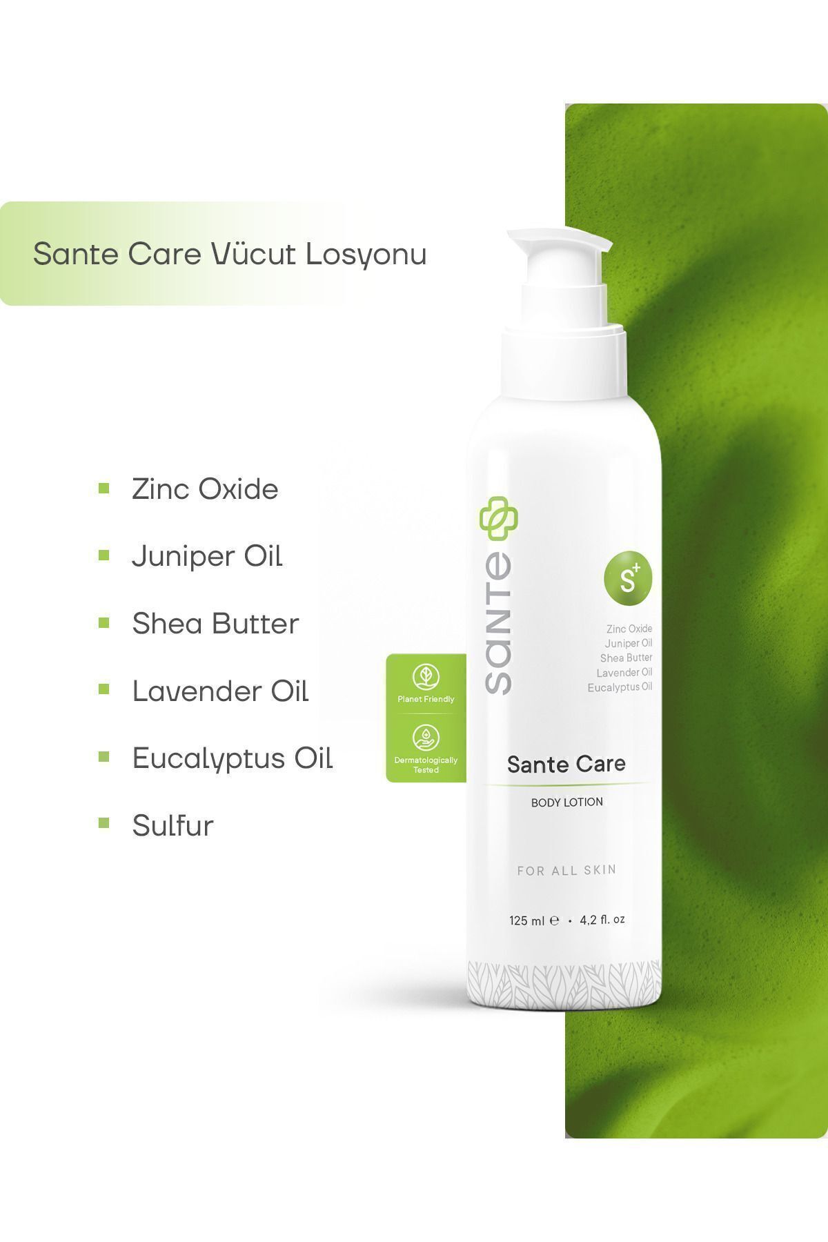 Sante Care Cilt Bakım Losyonu (KAŞINTI) 125 ml — SP01125 — تصویر 3 از 6