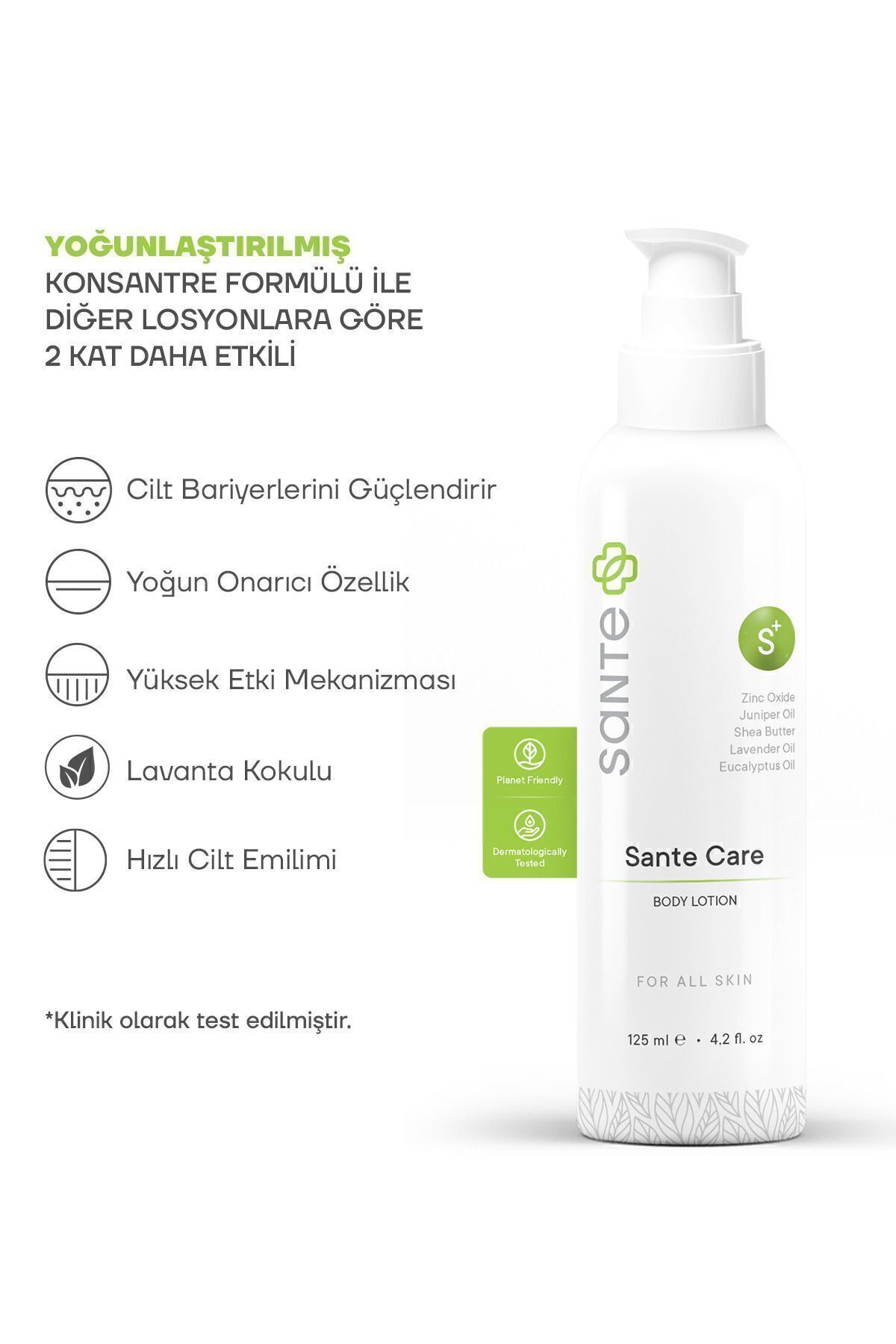 Sante Care Cilt Bakım Losyonu (KAŞINTI) 125 ml — SP01125 — تصویر 2 از 6