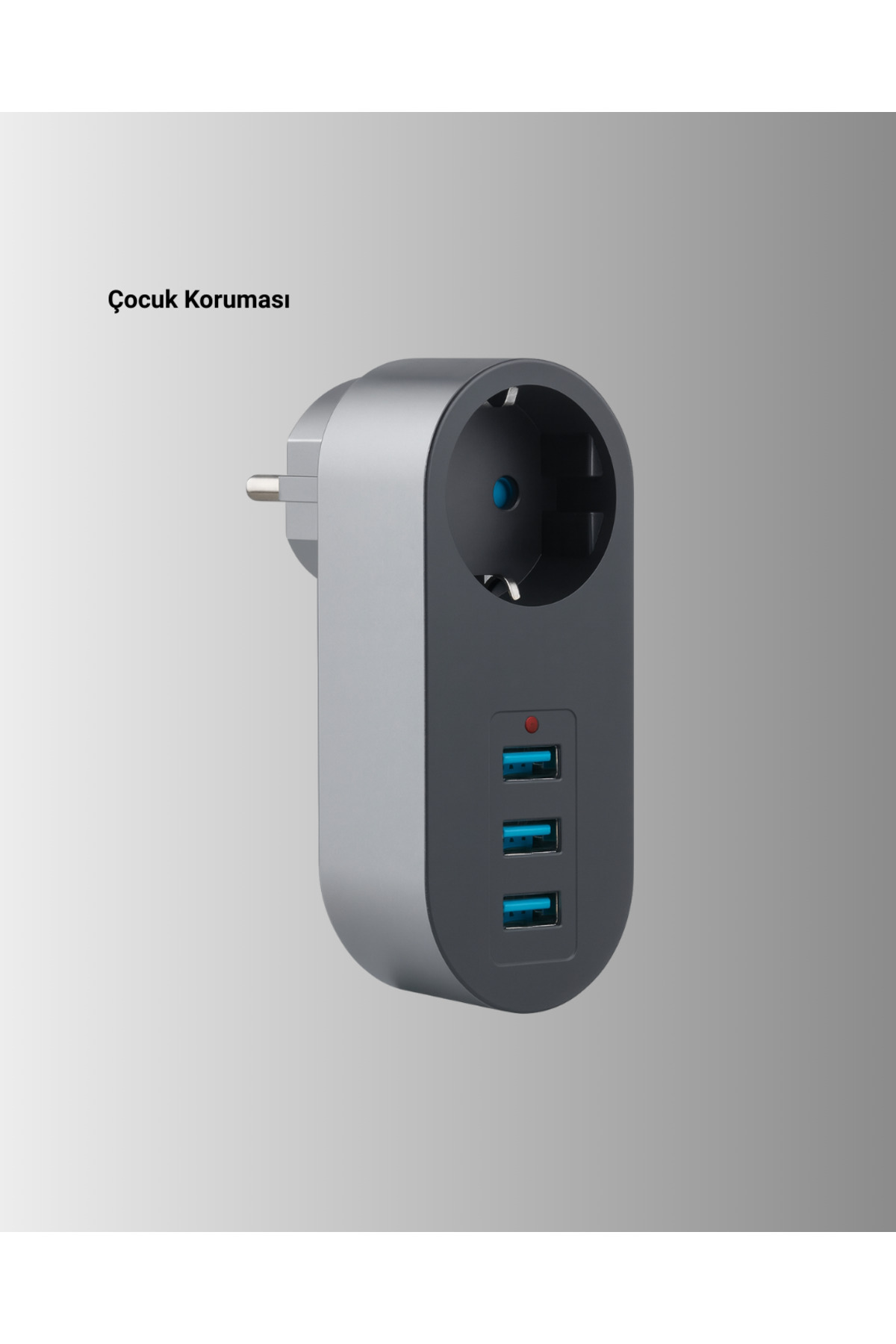 Toptan Bulurum Çocuk Korumalı Termal Priz – 3'lü USB Şarj ve Akım Koruması fotoğrafı 3 (önizleme)