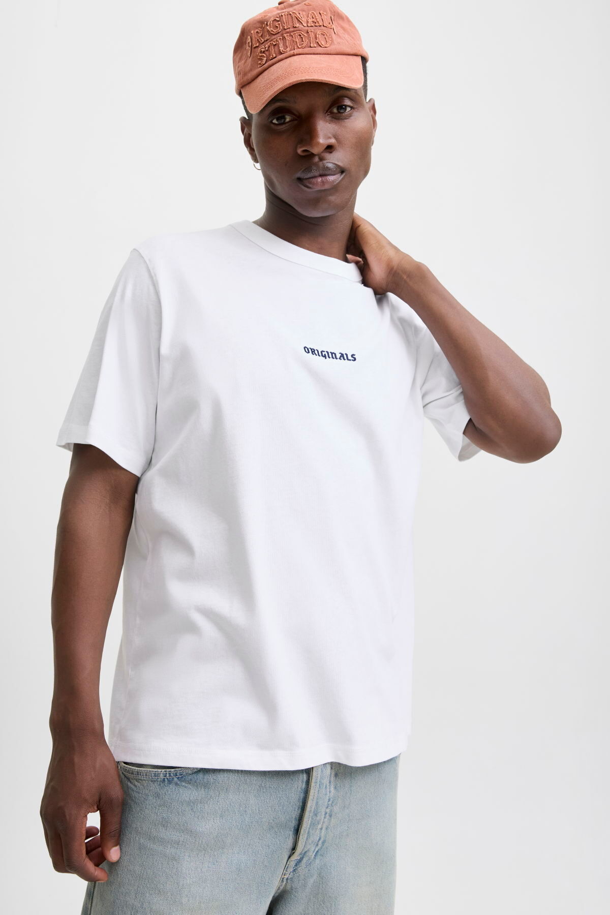 Jack & Jones  Erkek Minimal Nakis Islemeli Tisört - Meados - Görsel 4