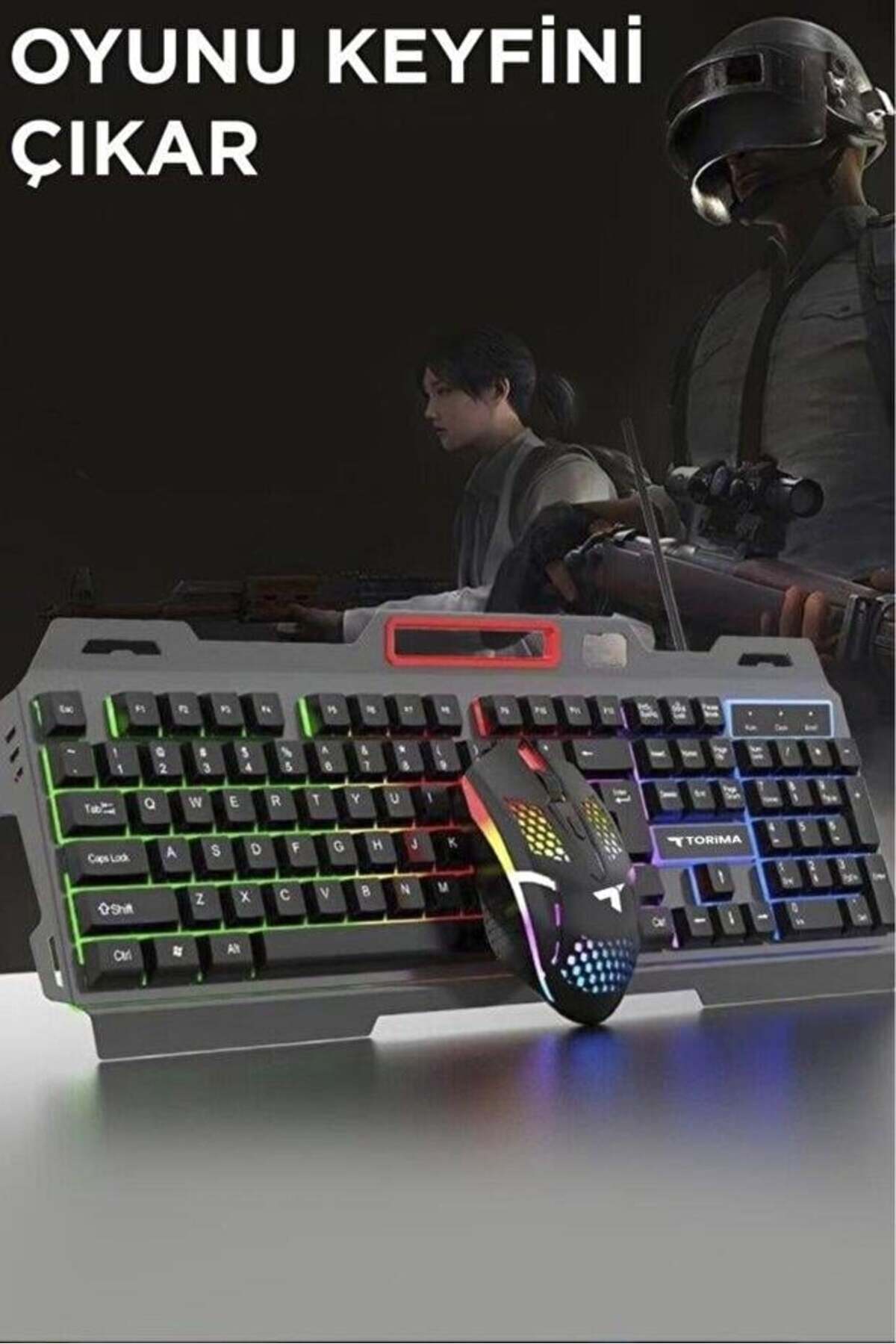 Yumi Torima TMK-06 Siyah Gaming Rgb Işıklı Kablolu Q Klavye ve Mouse