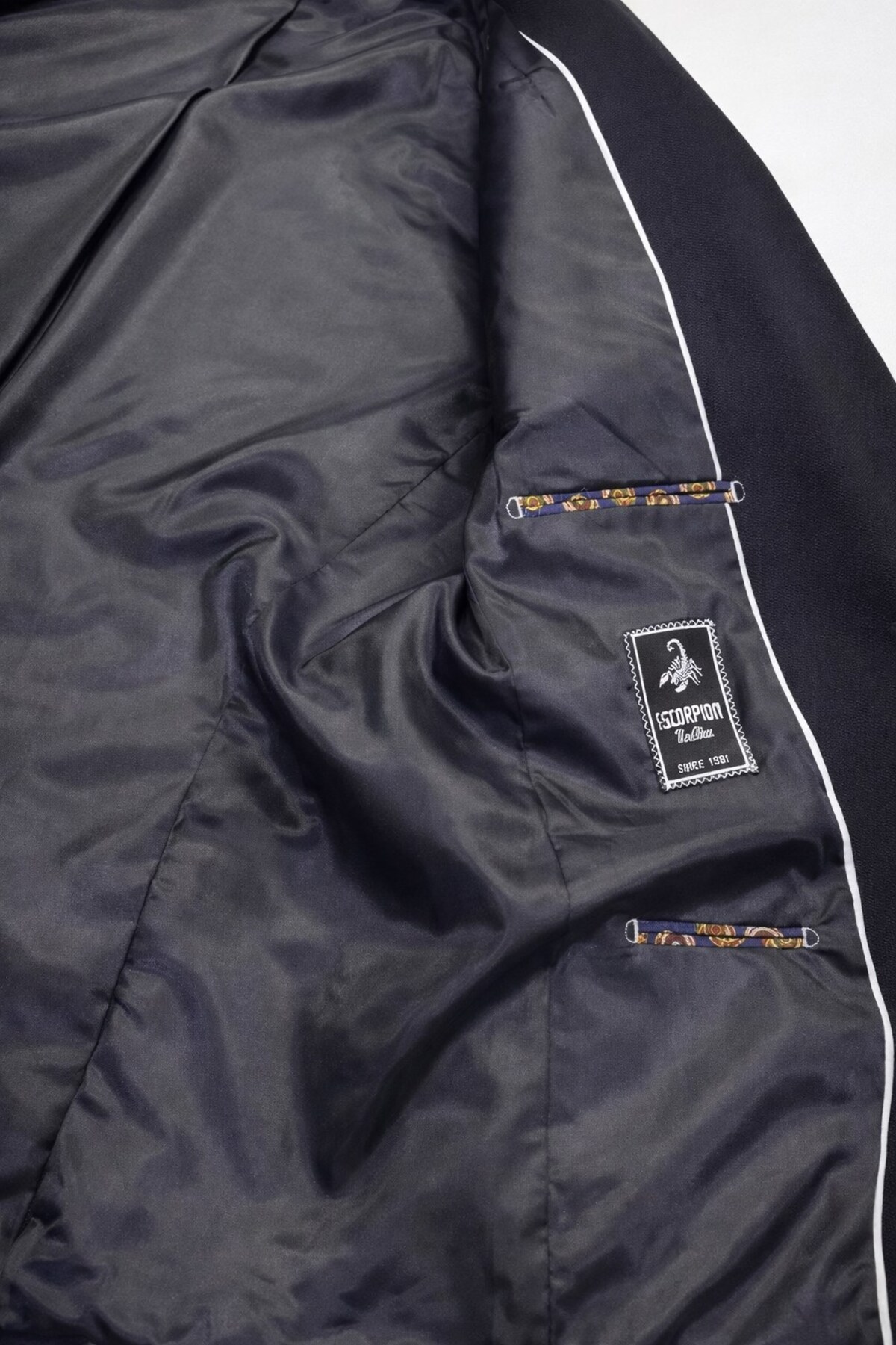 Plus Scorpion  Erkek Lacivert Mono Yaka Likralı Blazer Ceket – Esnek Konfor Kumaş, Tek Düğmeli Slim Fit - Görsel 6