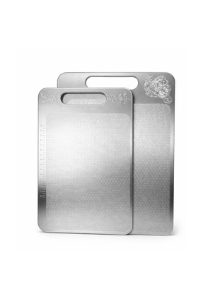 SHG HOME ShgHome 2'li Paslanmaz Çelik Kesme Tahtası Seti (Büyük Boy 23x34 cm ...