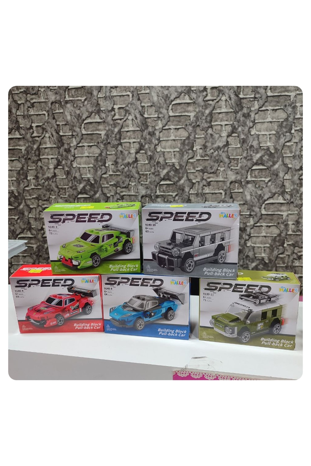 اسباب‌بازی ساخت خودرو سرعت، مدل کششی و رهاسازی، تک‌تکه