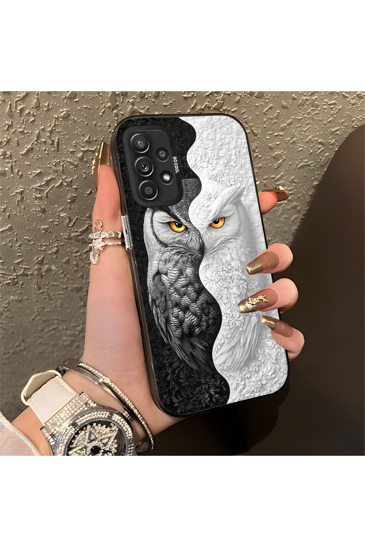 Samsung Galaxy A52 Compatible Case Hard shell Anti Fall Phone Case Owl
