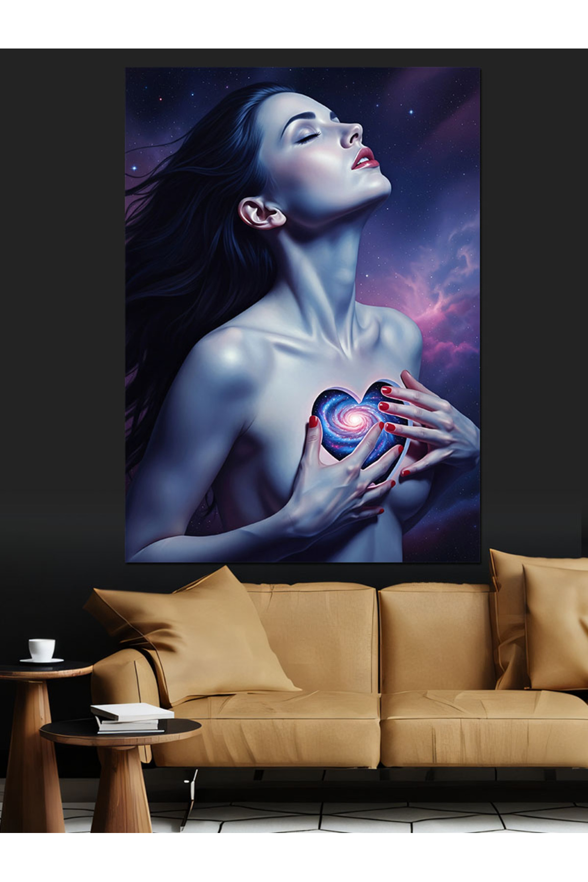Işıklı Kalp Tutan Yüksek kaliteli yağlı boya dokulu Kanvas Canvas Tablo kanvas tablo canvas tablo d