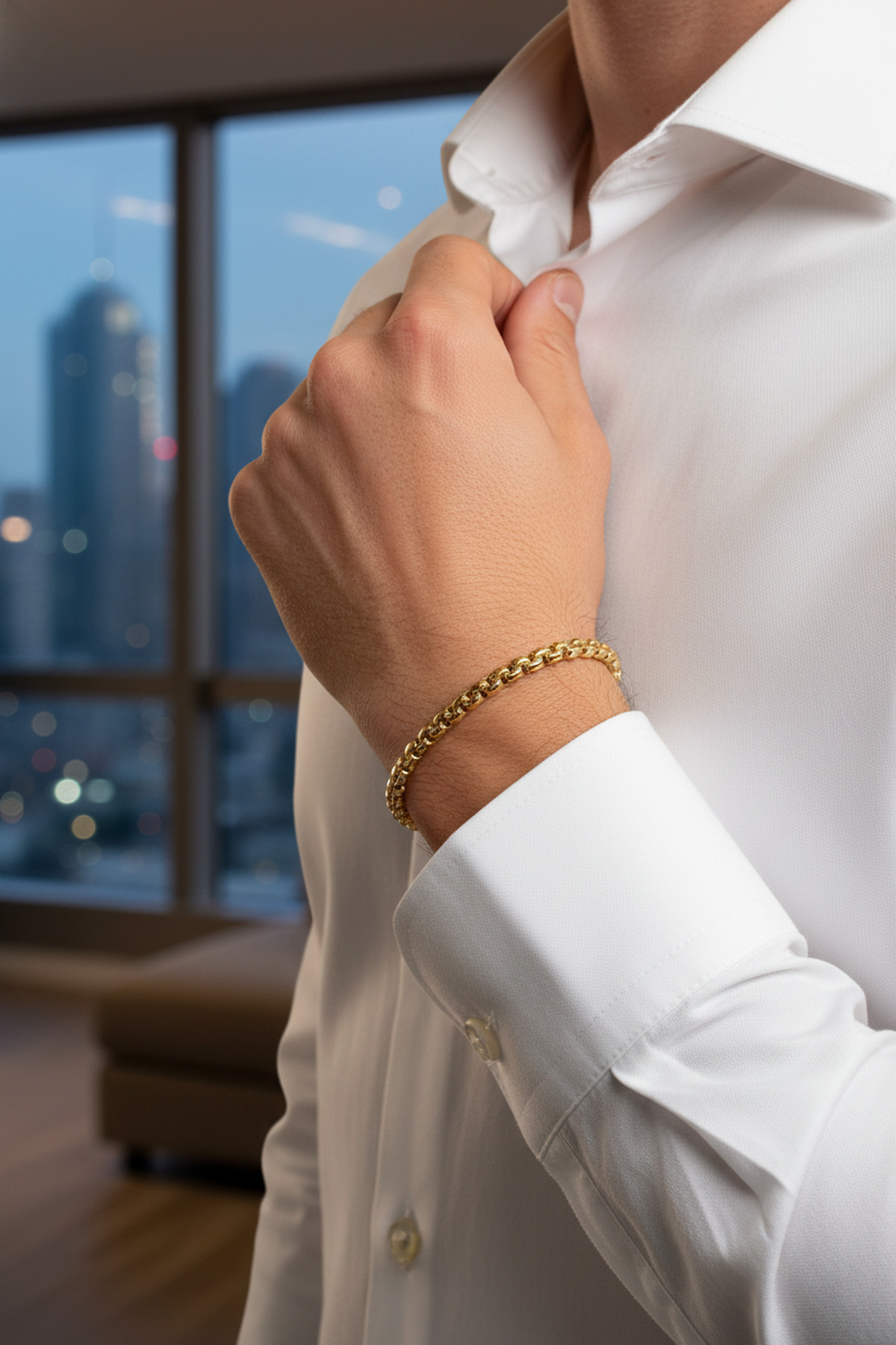 Utku Kuyumculuk 14 AYAR GEMİCİ ZİNCİR ALTIN BİLEKLİK