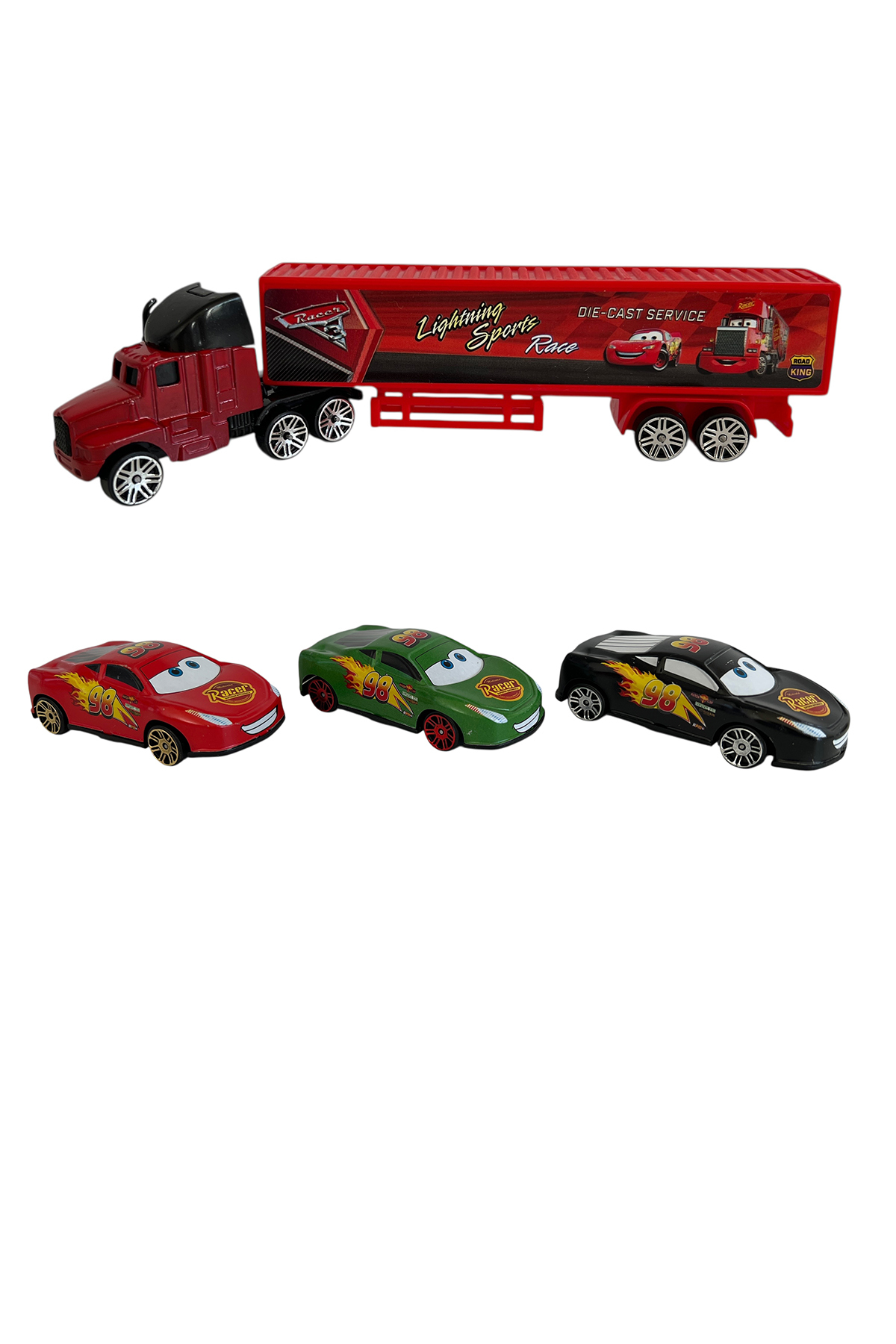 UDATOYS Cars Arabalar Taşıyıcı Tır Mack Şimşek McQueen Oyuncak
