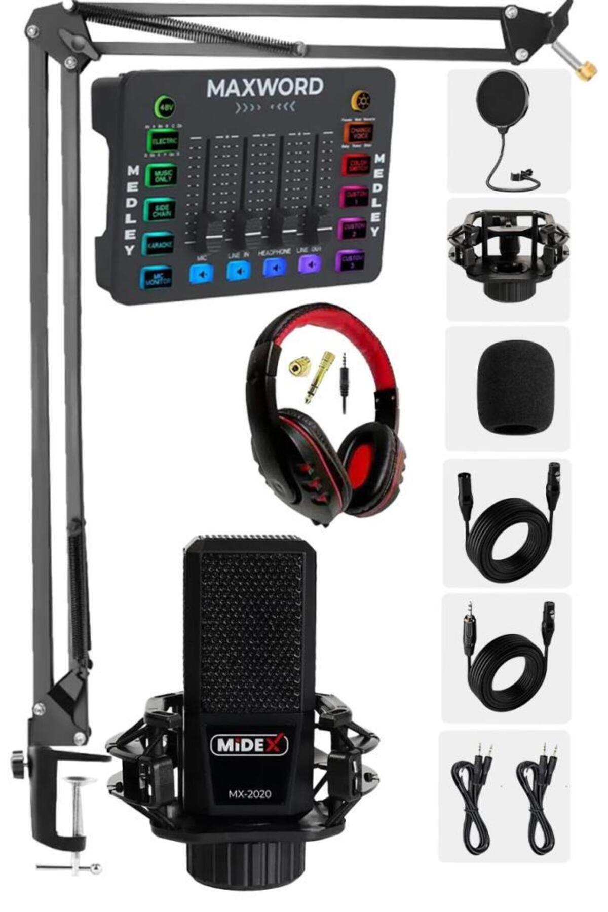 Midex Arcade Pack-3 MEDLEY Ses Kartı ve MX-2020 Mikrofon Gaming