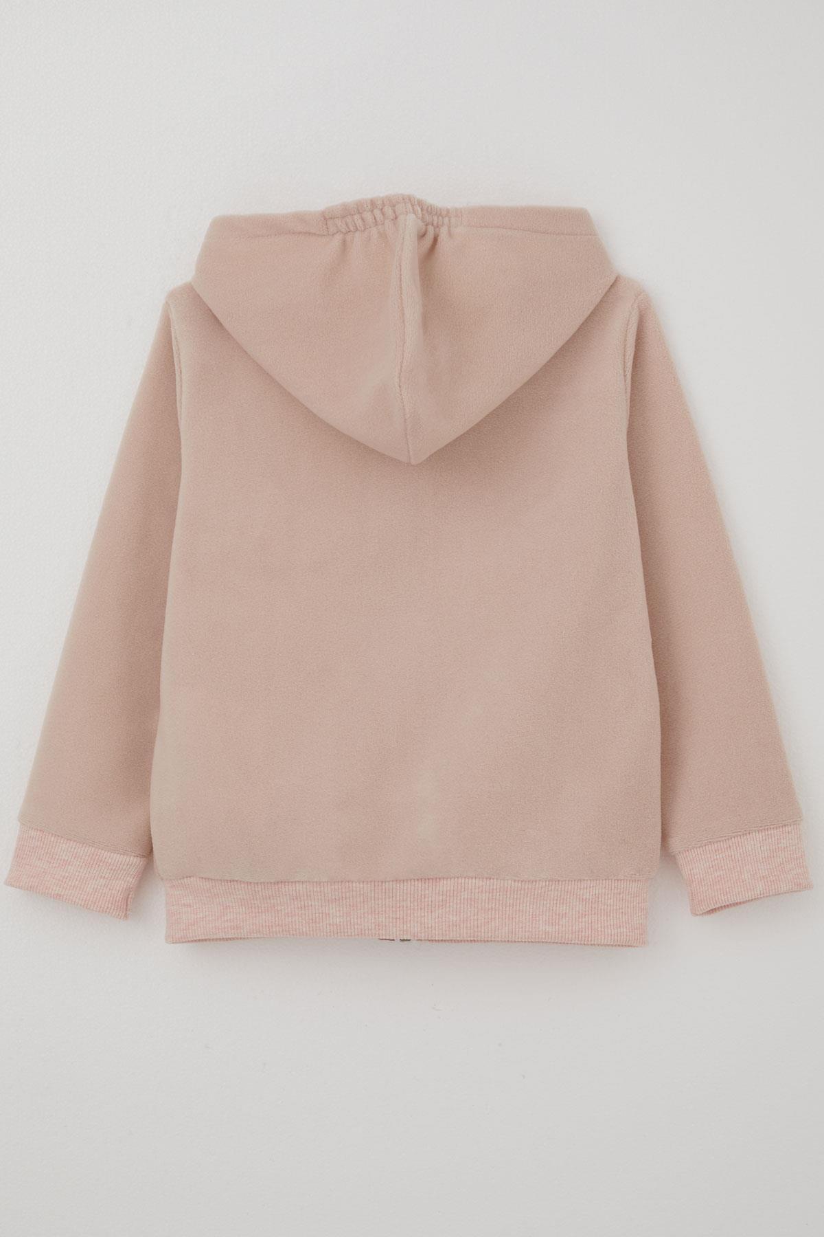 Breeze Kız Bebek Hırka Kapüşonlu Fermuarlı 9 Ay-3 Yaş, Pudra fotoğrafı 2 (önizleme)