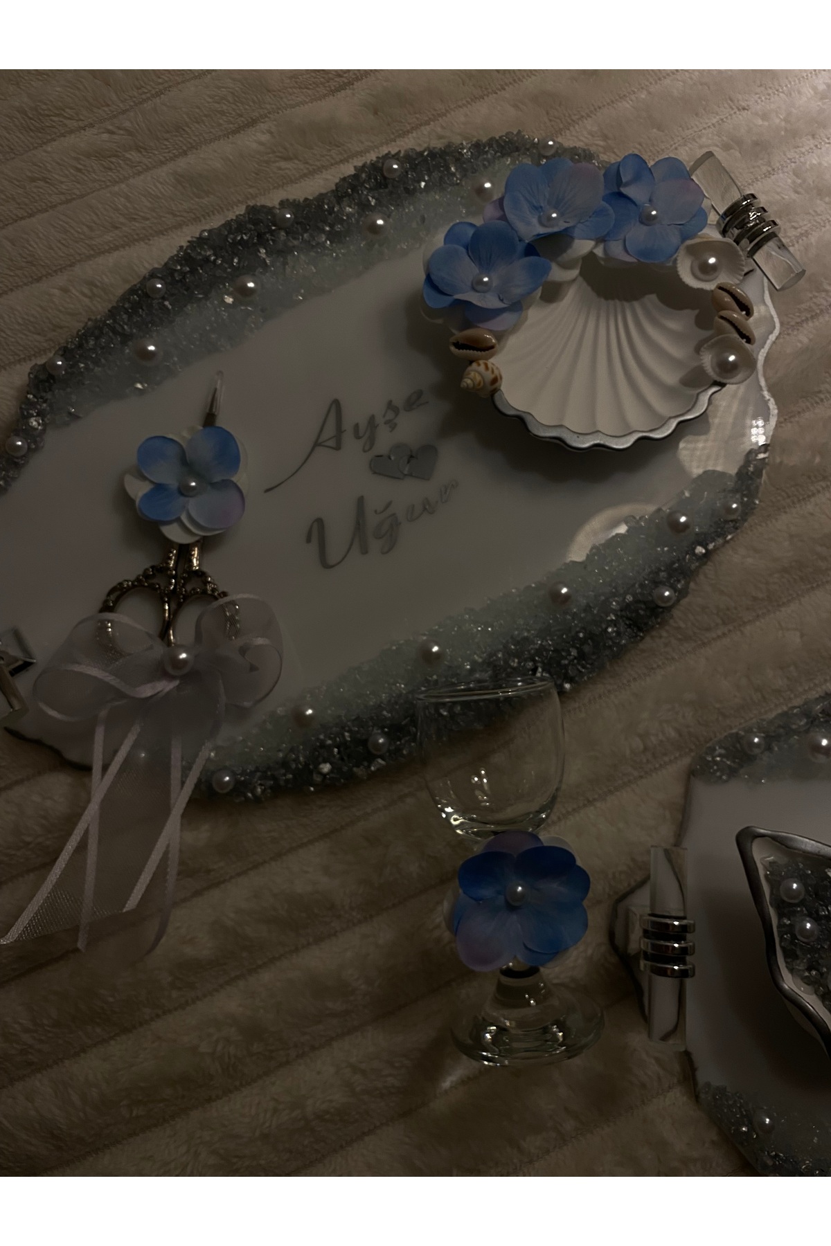 EGA BUTİK Epoksi nişan ve kahve tepsisi istediğiniz renk ile konseptlerinize uygun yapılır soru cevap