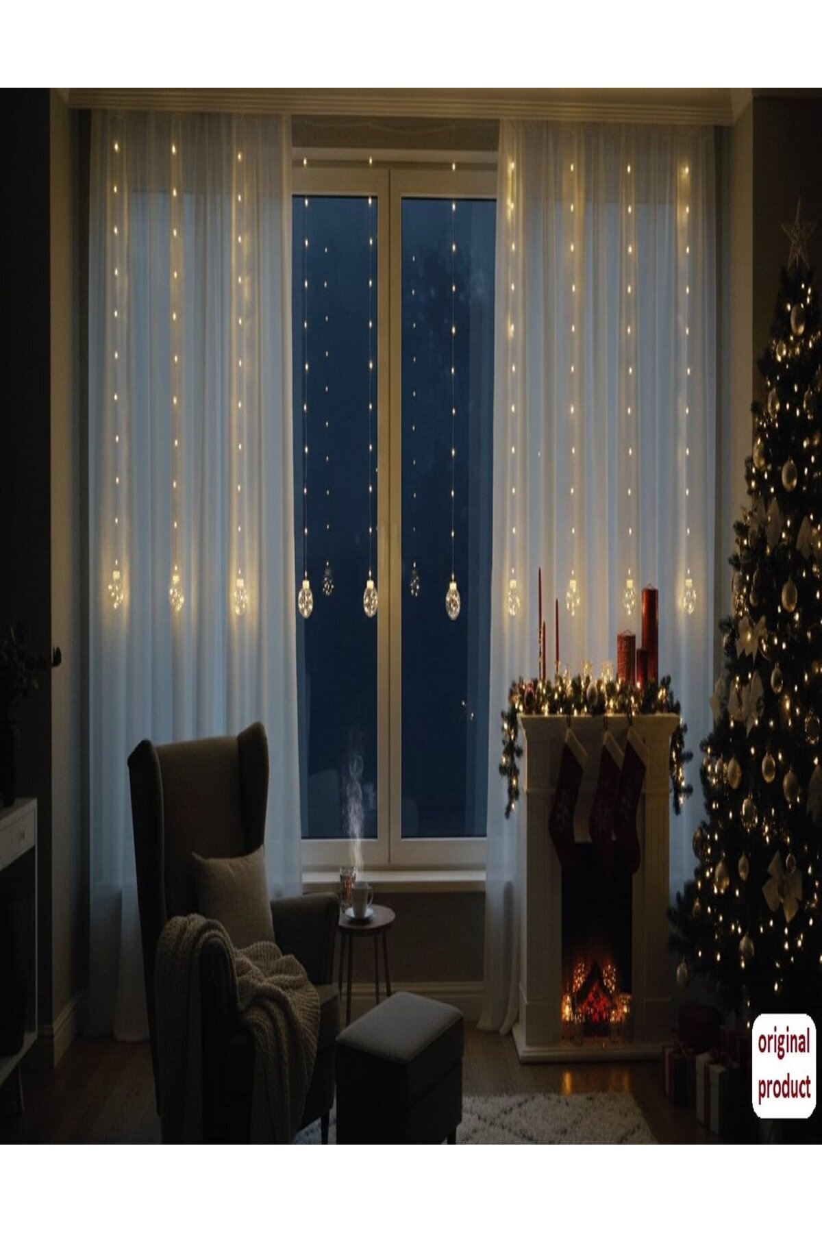 Brokoli Home Dekoratif Ampul Top Perde Kumandalı 3 Metre 8 Mod Peri Led ...