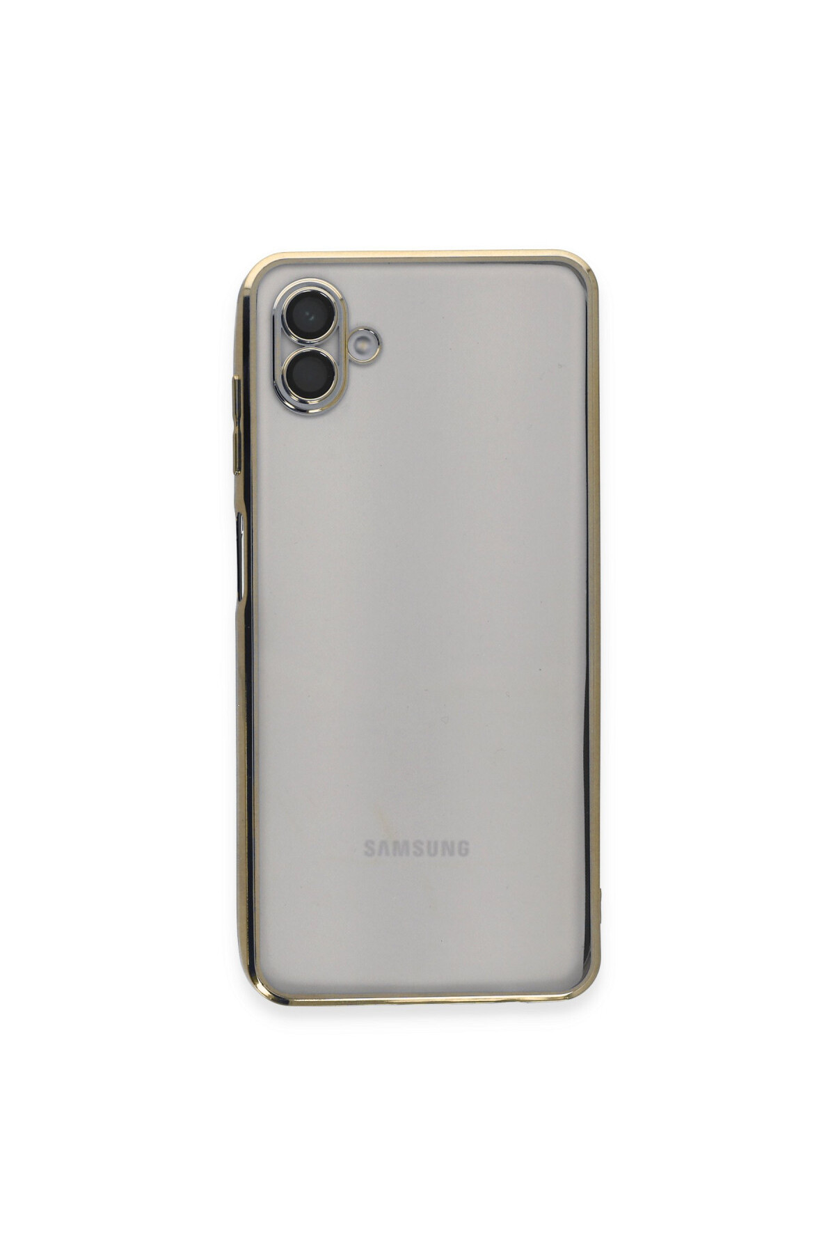 Samsung Galaxy A04 İçin Uyumlu 3D Kamera Korumalı Şeffaf Tasarım Bumper Kılıf