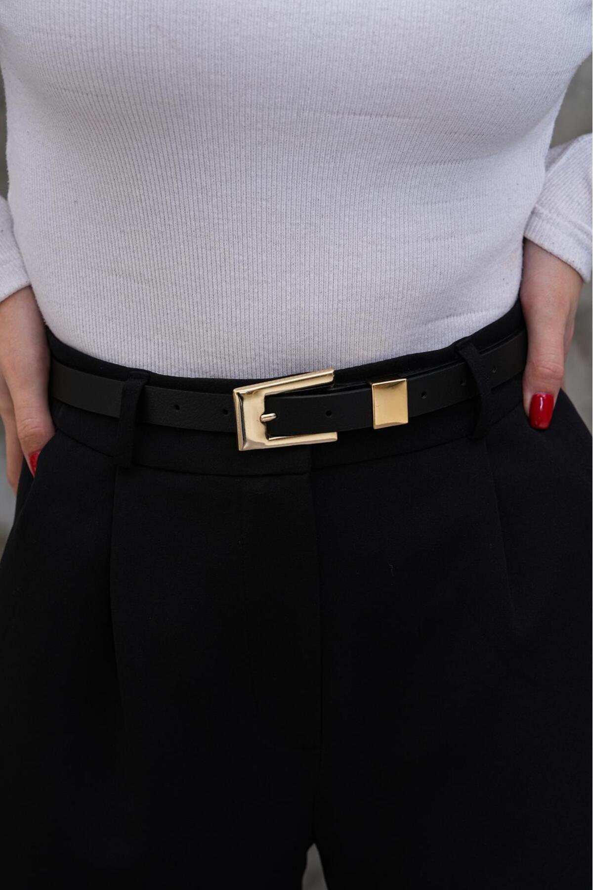 Women's Belt with Gold Buckle Pants Belt Dress Belt Shirt Belt Jacket Belt Body Belt