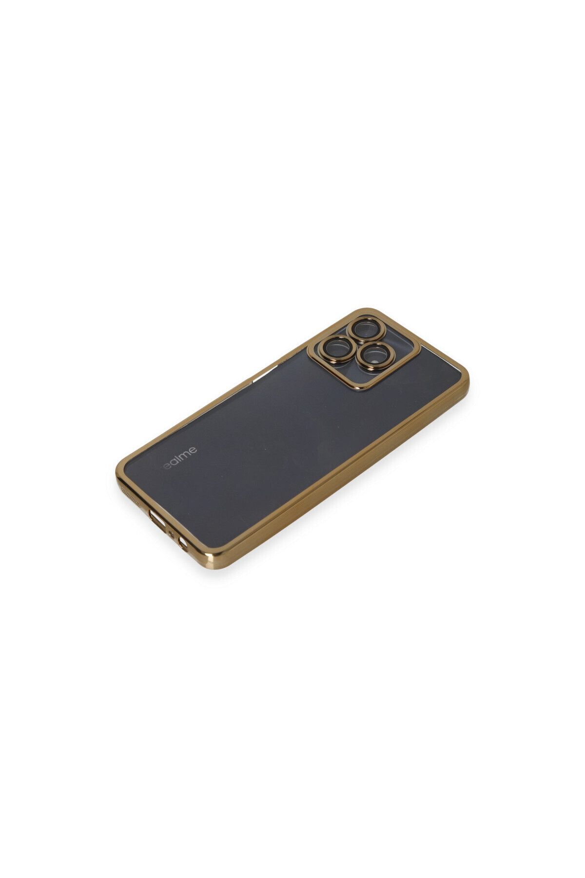Realme C53 İçin Uyumlu 3D Kamera Korumalı Şeffaf Tasarım Bumper Kılıf