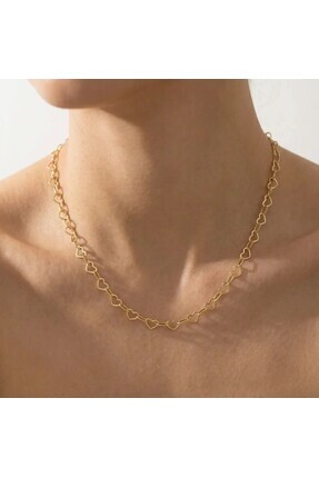 cleffer Kadın Kalp Model Altın Kaplama Kolye – Minimal Şık Günlük Zincir