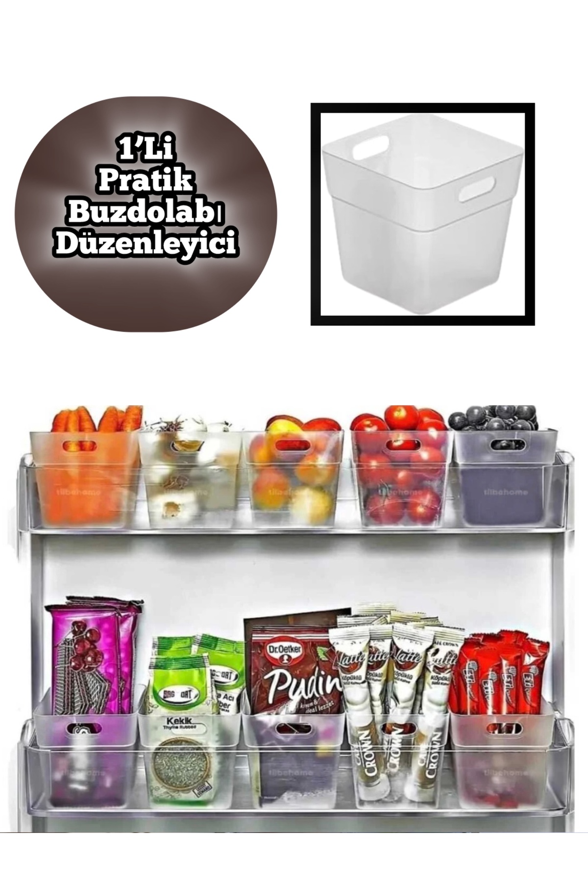 saray evim 1’Li Buzdolabı Kapak İçi Düzenleyici Organizer