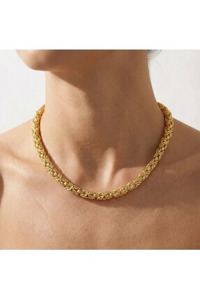 cleffer Kadın Sevgi Model Altın Kaplama Kolye – Minimal Şık Günlük Zincir Takı