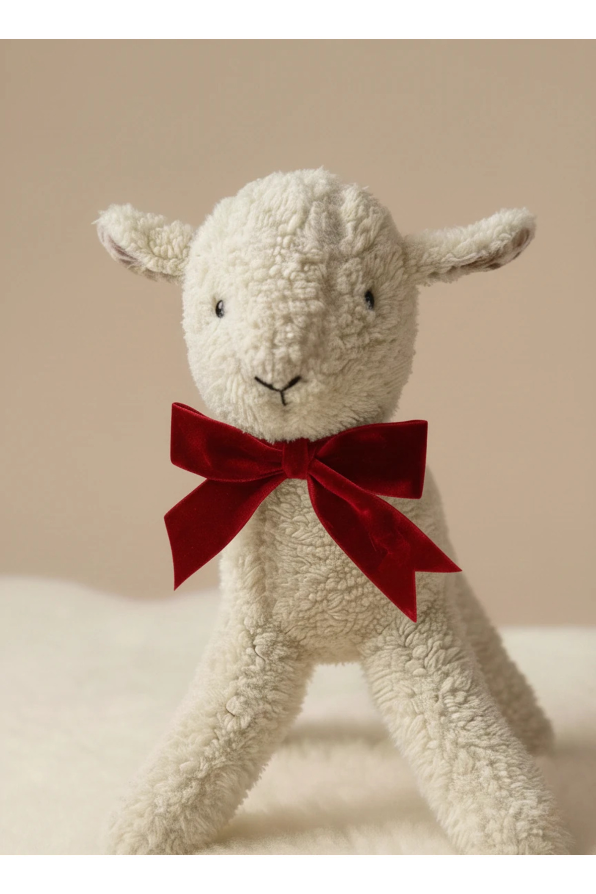 Tuğba Kuğu Fiyonklu Kuzu - Uyku Arkadaşı | Peluş Oyuncak fotoğrafı 2 (önizleme)